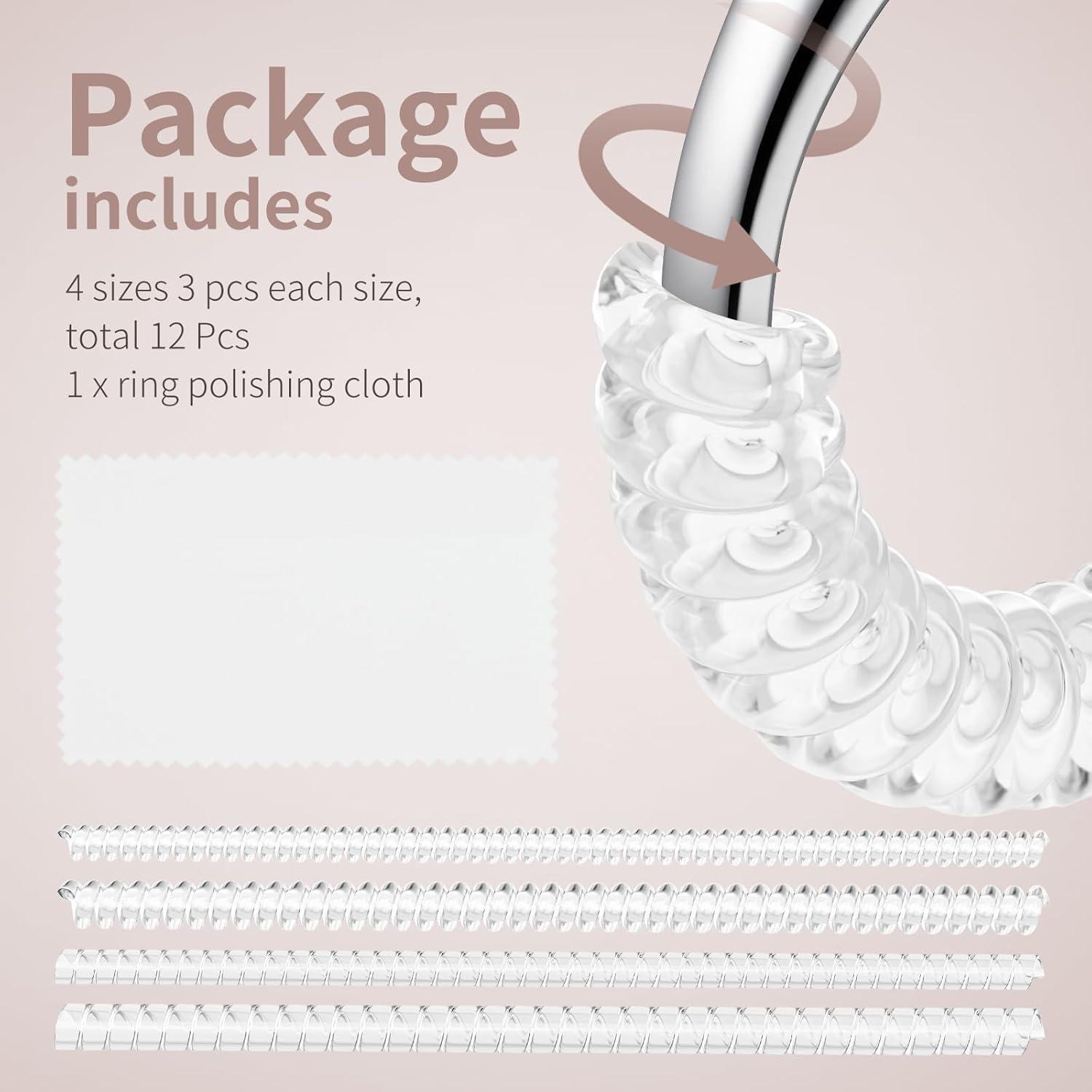 Ajustador de Tamaño de Anillo Ottemax - 12 Piezas, 4 Tamaños