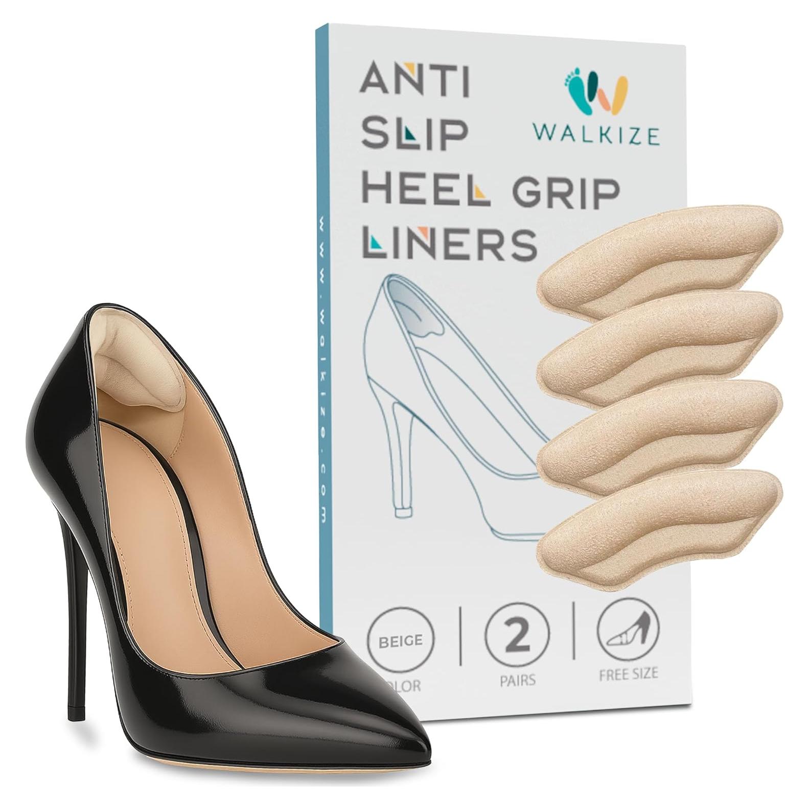 Almohadillas Antideslizantes Walkize para Talones - 2 Pares Beige