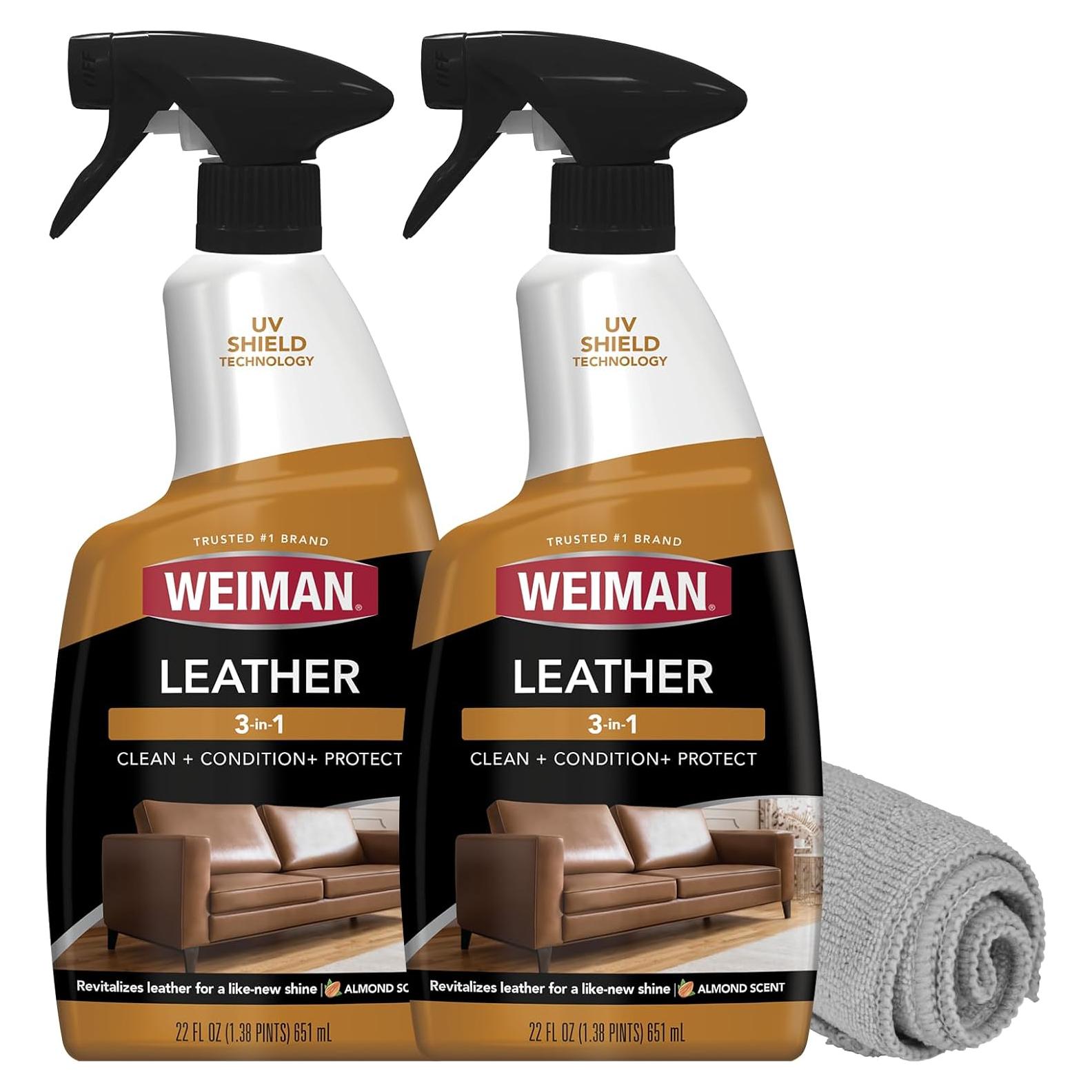 Limpiador y acondicionador de cuero Weiman 1.44kg con toalla