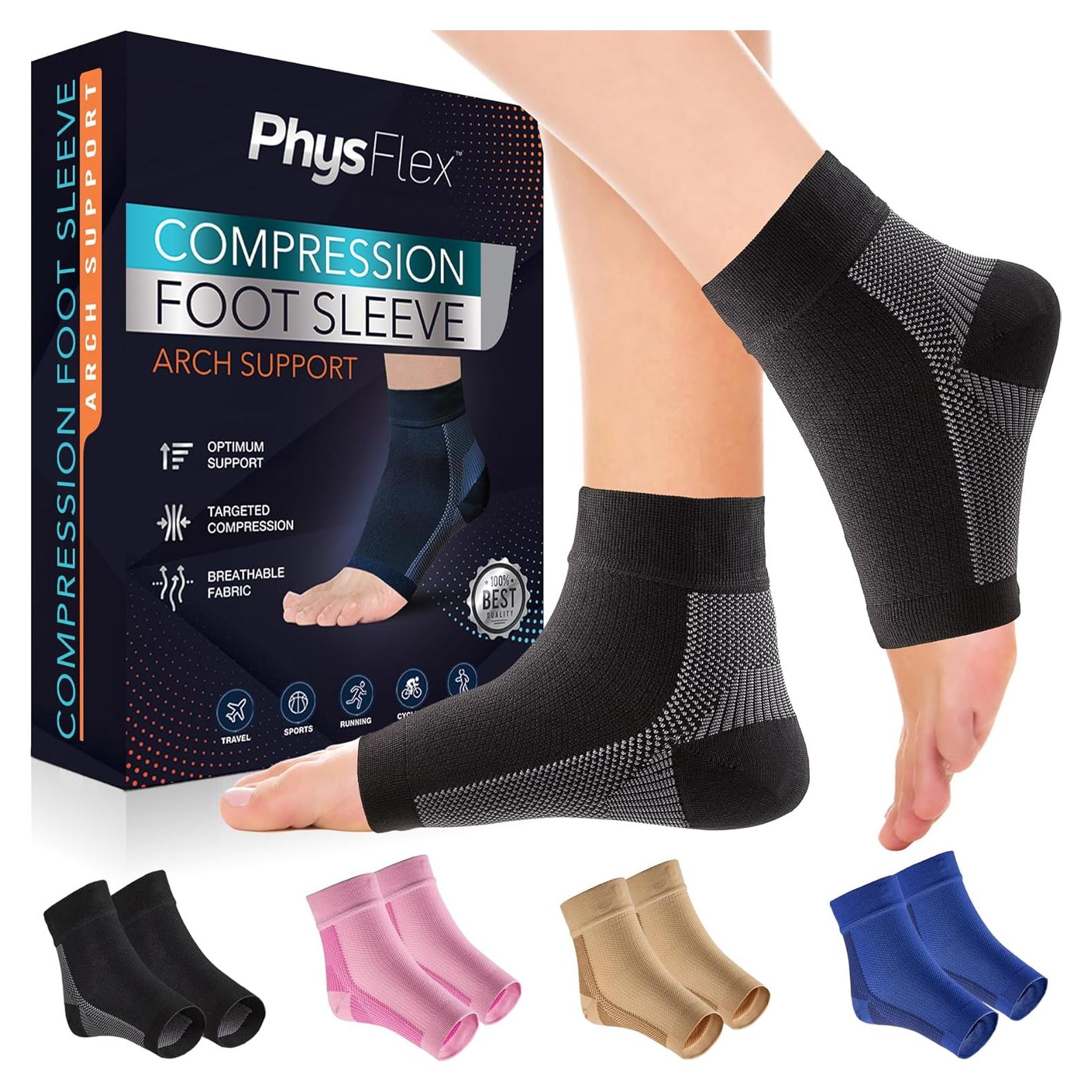 Calcetines de compresión PhysFlex para fascitis plantar - 1 par