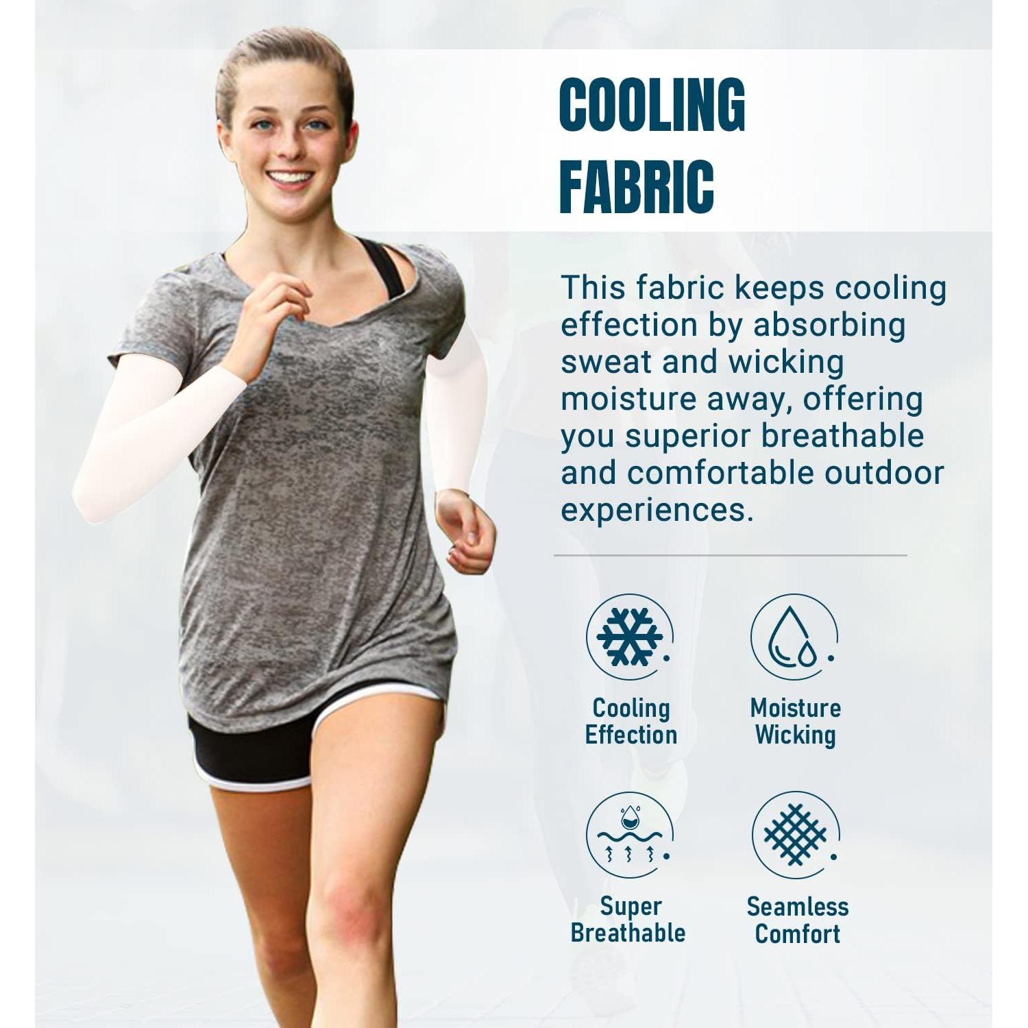 Mangas de Compresión Solar Aegend - 2 Pares Unisex UPF 50+