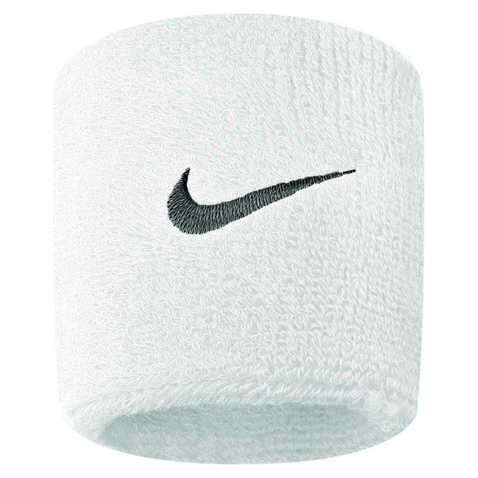 Muñequera Nike Swoosh Unisex Blanca y Negra