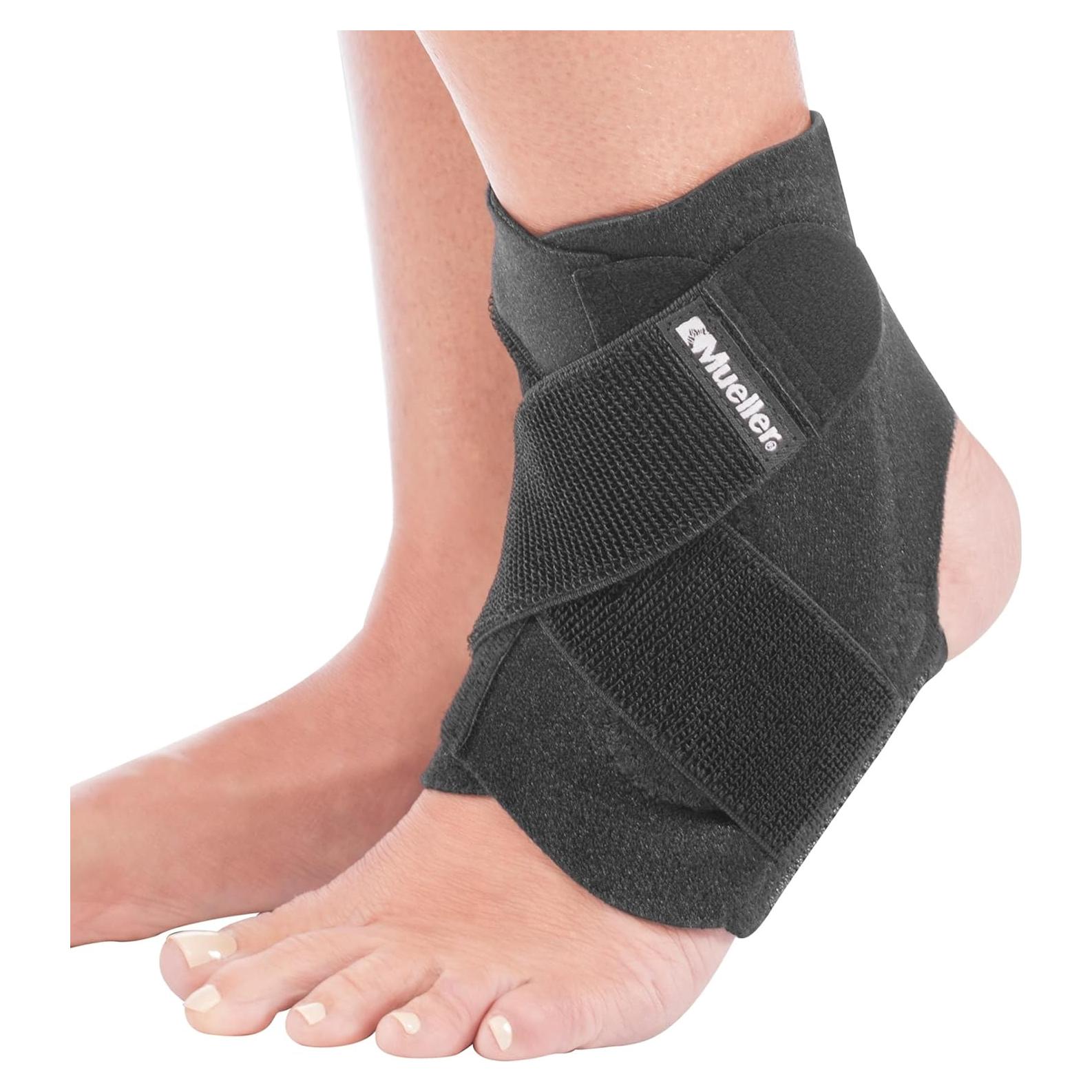 Tobillera Ajustable MUELLER para Esguinces y Artritis - Negro