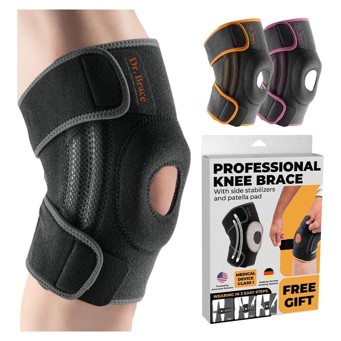 Rodillera DR. BRACE Elite con Estabilizadores y Gel - Grande