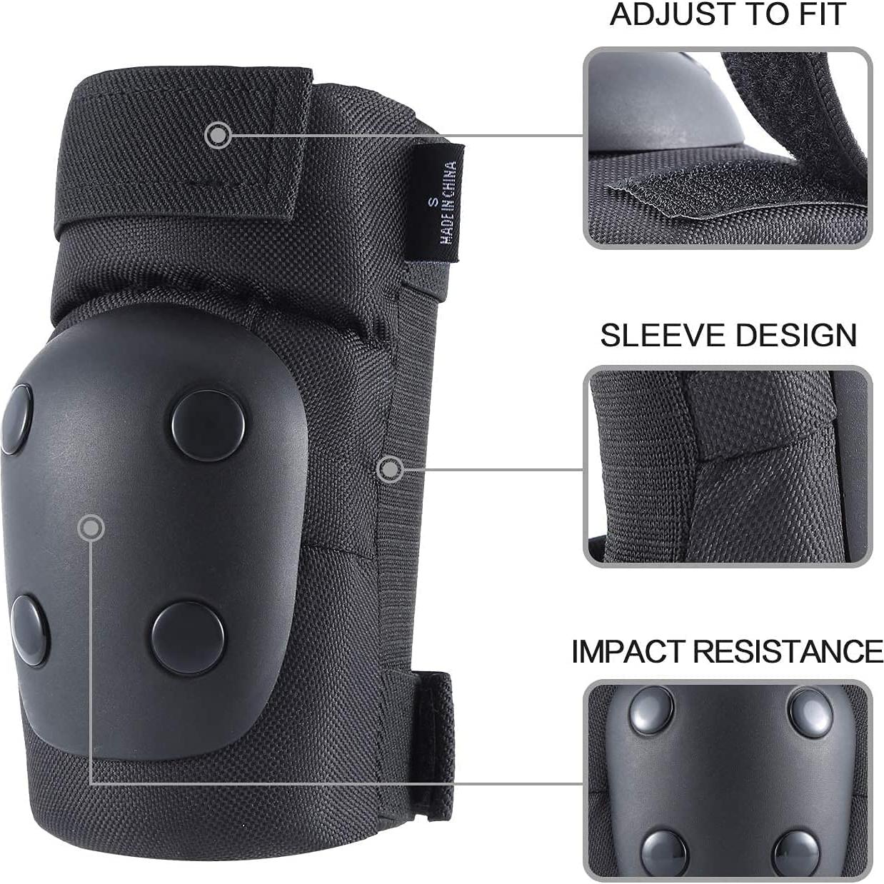 Conjunto de Protectores Banzk 6 en 1 para Patinaje y Ciclismo Negro