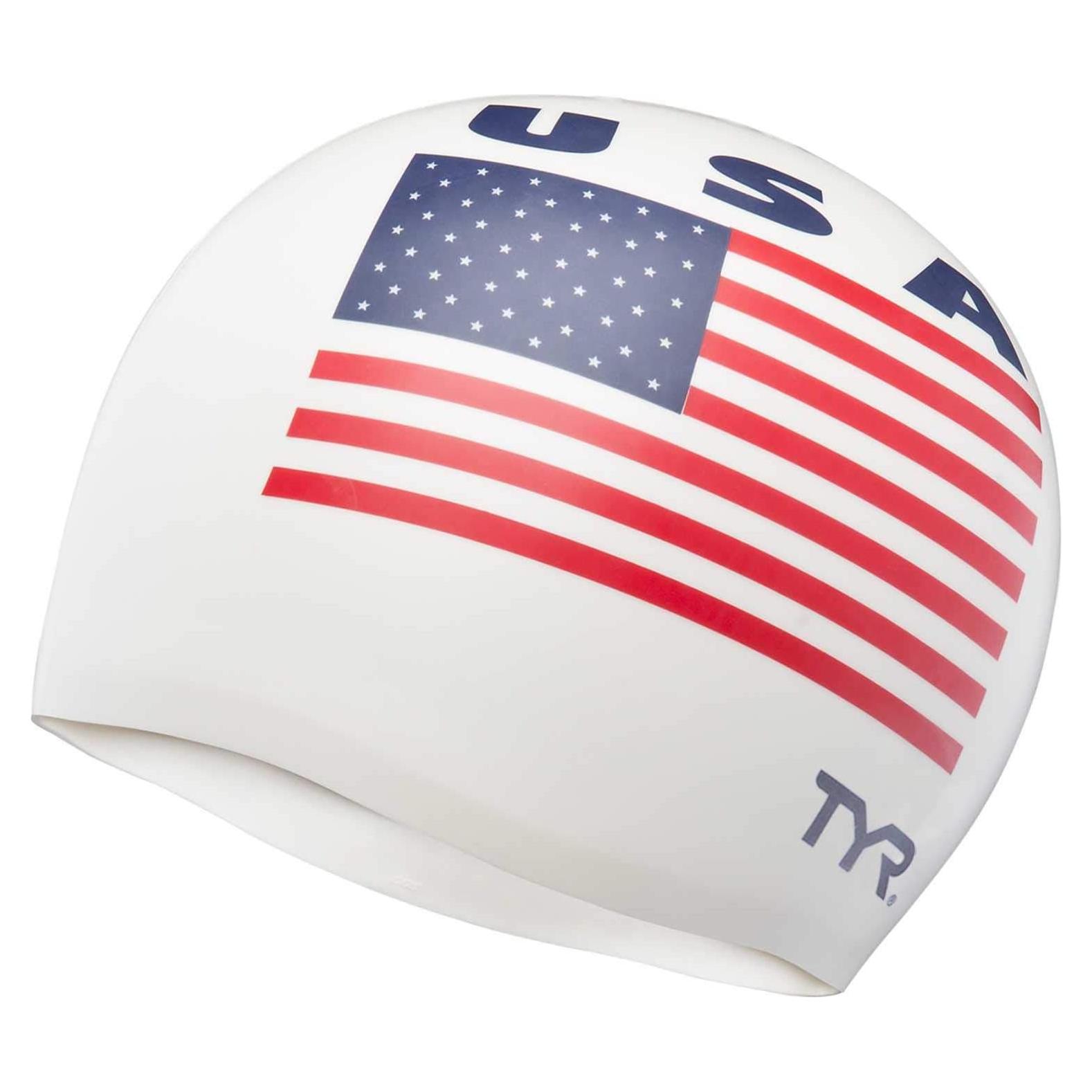 Gorro de Silicona TYR Unisex Blanco para Natación