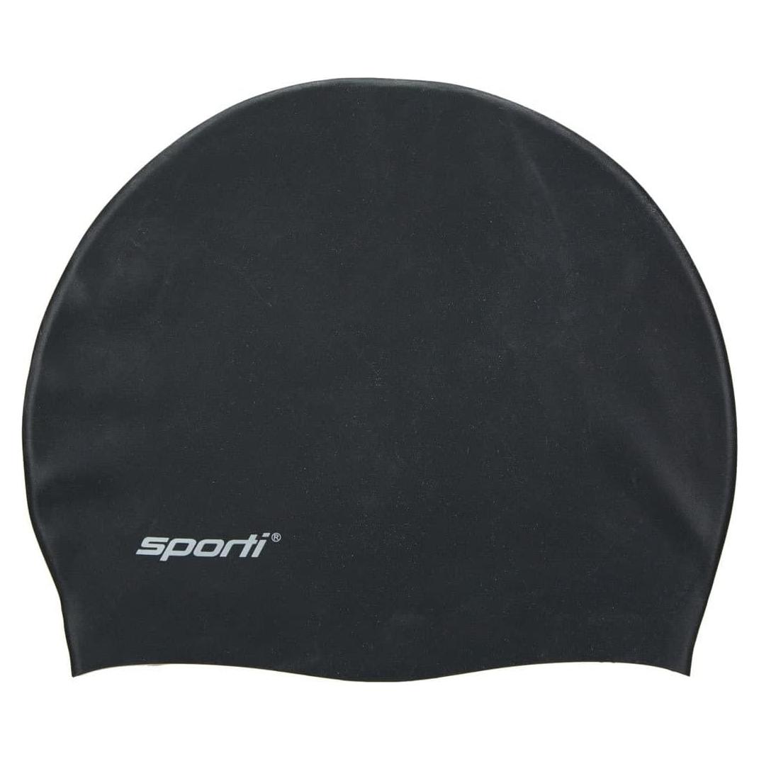 Gorro de Natación Sporti de Silicona Unisex Negro 19.37 cm