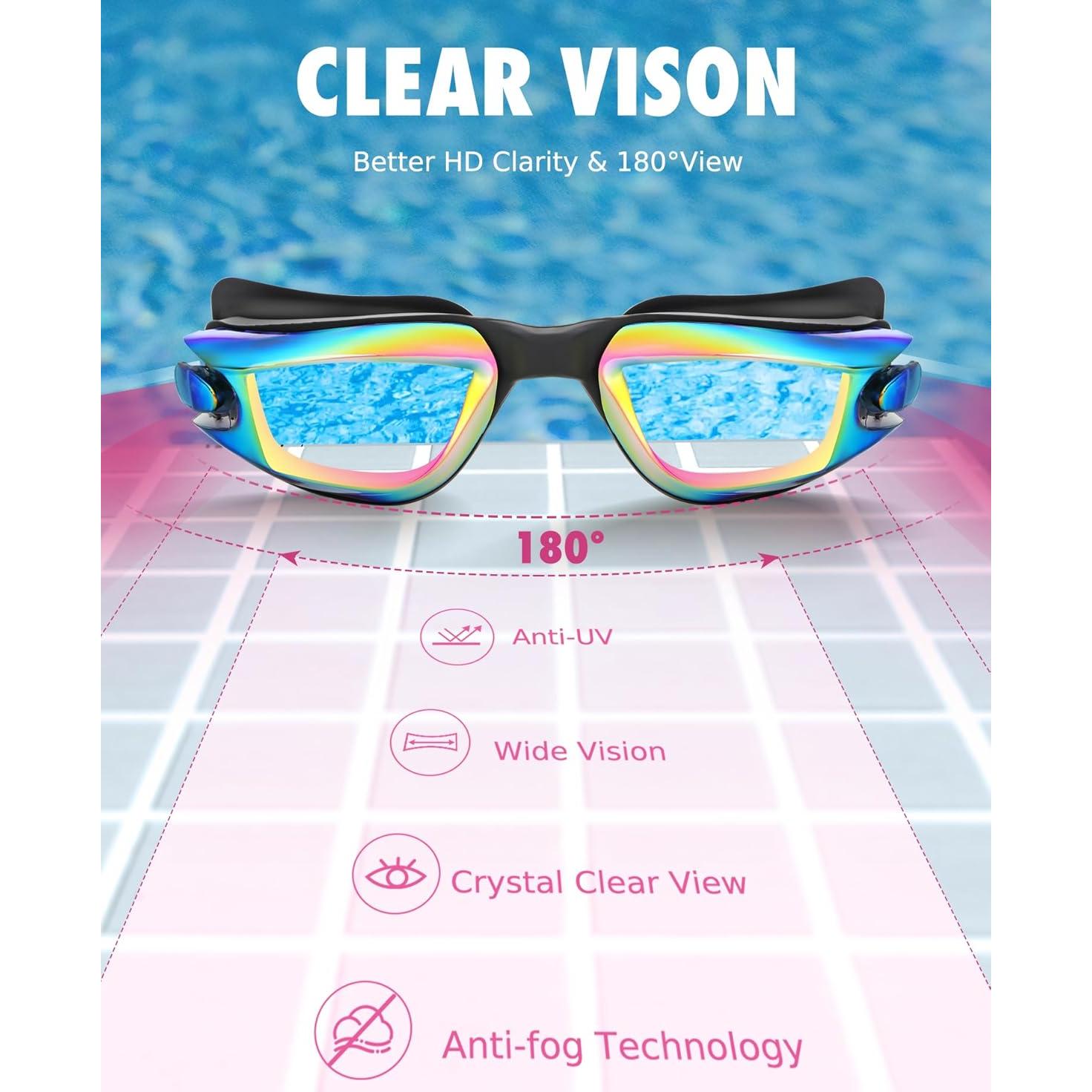 Gafas de natación Aegend para niños, 2 unidades, silicona