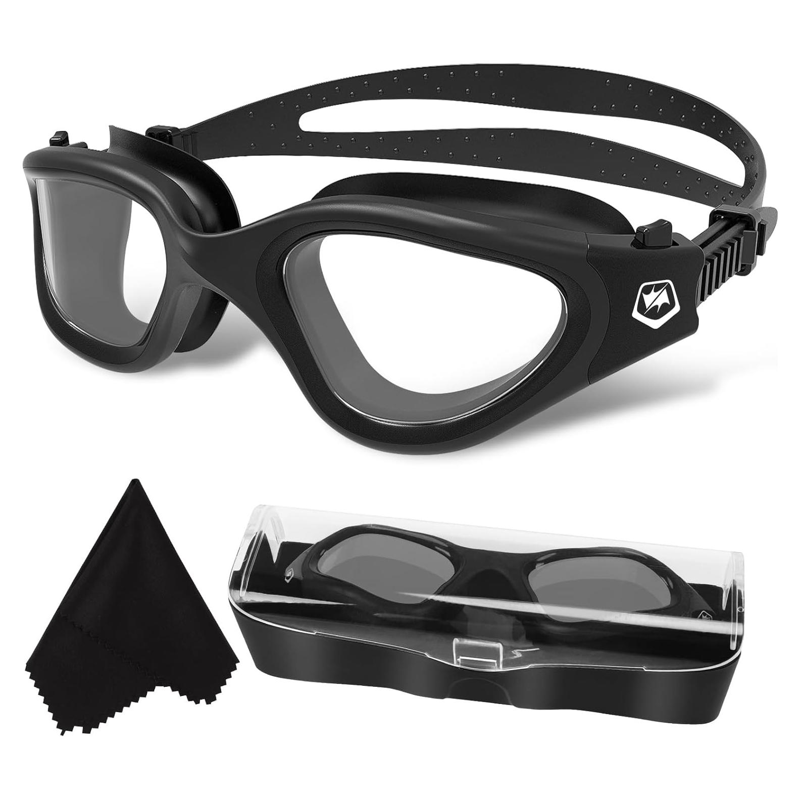 Gafas de natación polarizadas WIN.MAX Antivaho UV Todo Negro