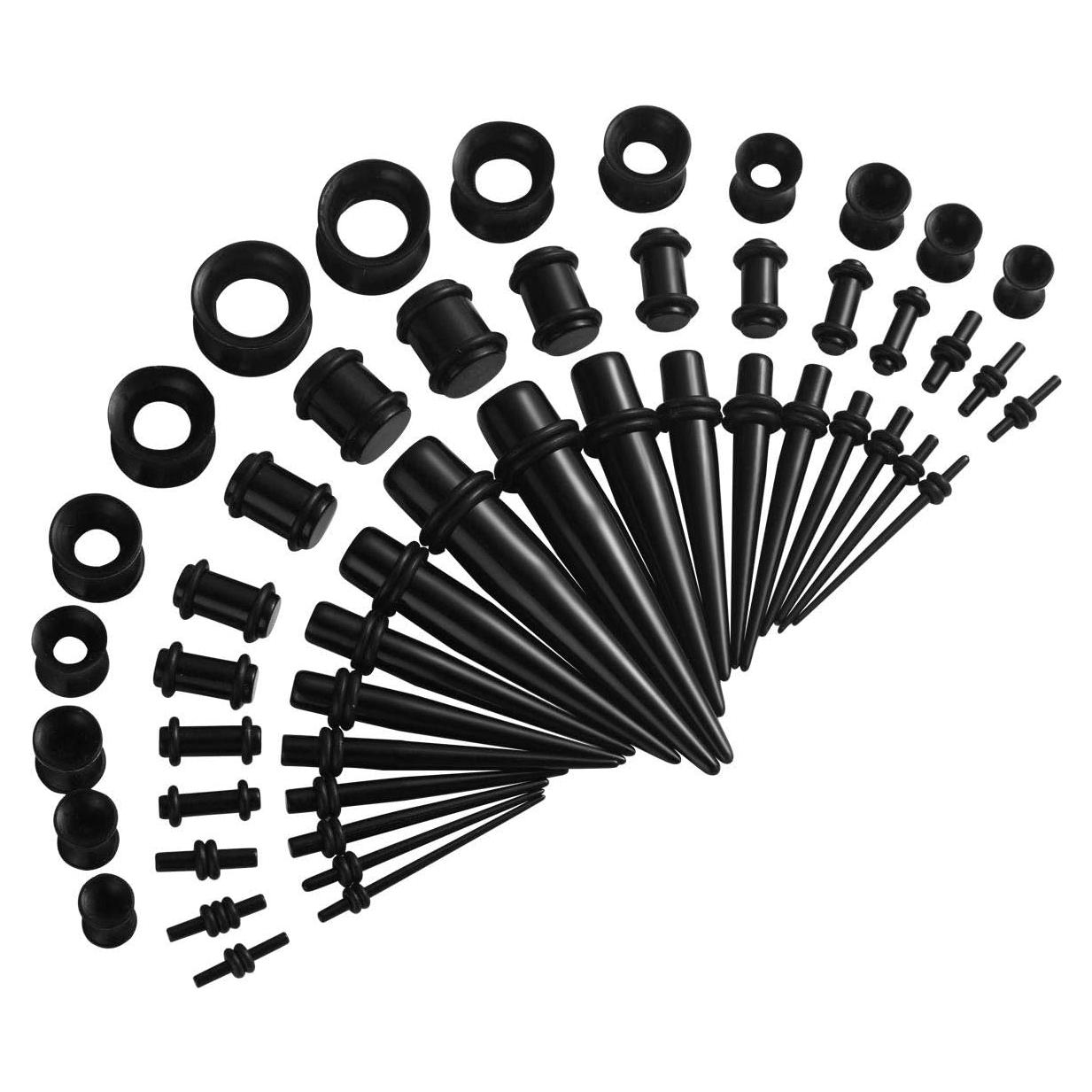 Kit de Estiramiento de Oído Acrílico JDXN 50 Piezas 14G-00G