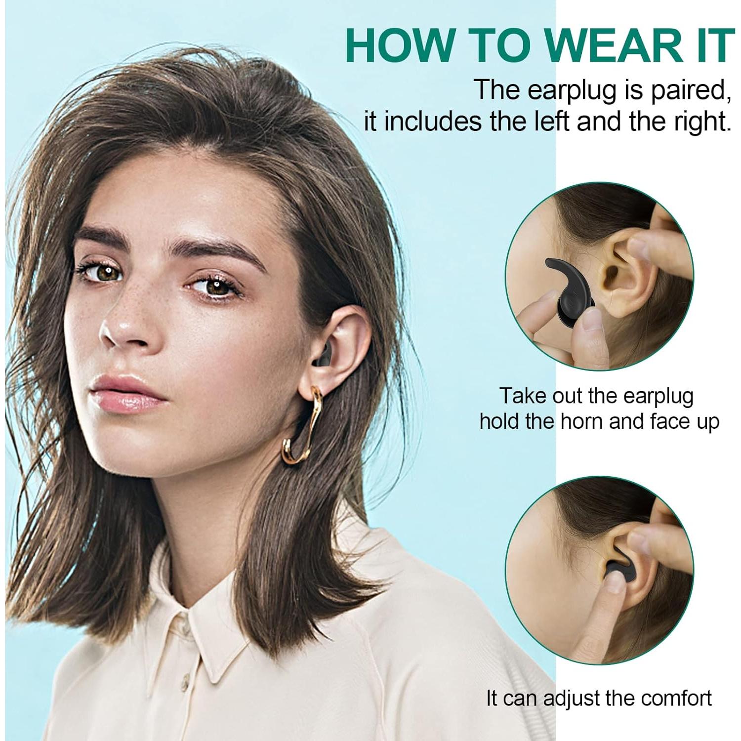 Tapones para Oídos FNGXX de Silicona Reutilizables - 3 Pares