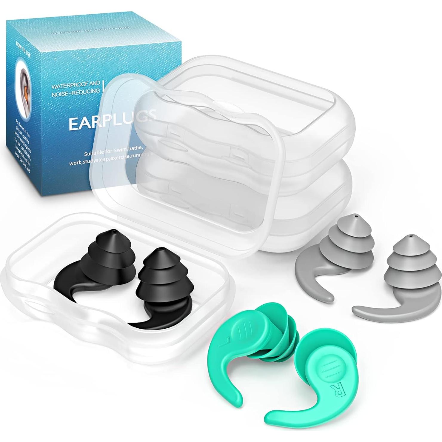 Tapones para Oídos FNGXX de Silicona Reutilizables - 3 Pares