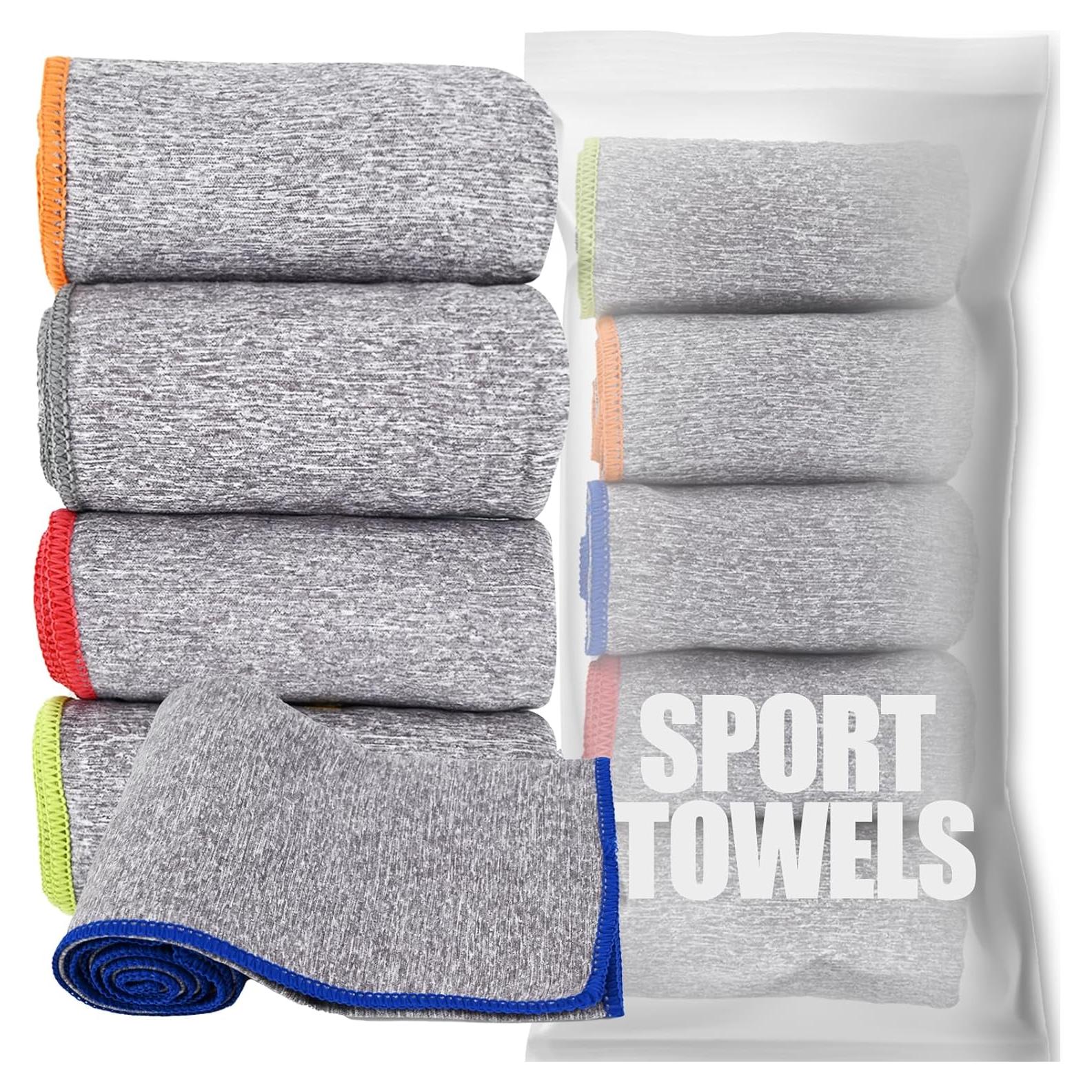 Toalla de Gimnasio Microfibra Vnoss 5 Piezas 40x68 cm Gris