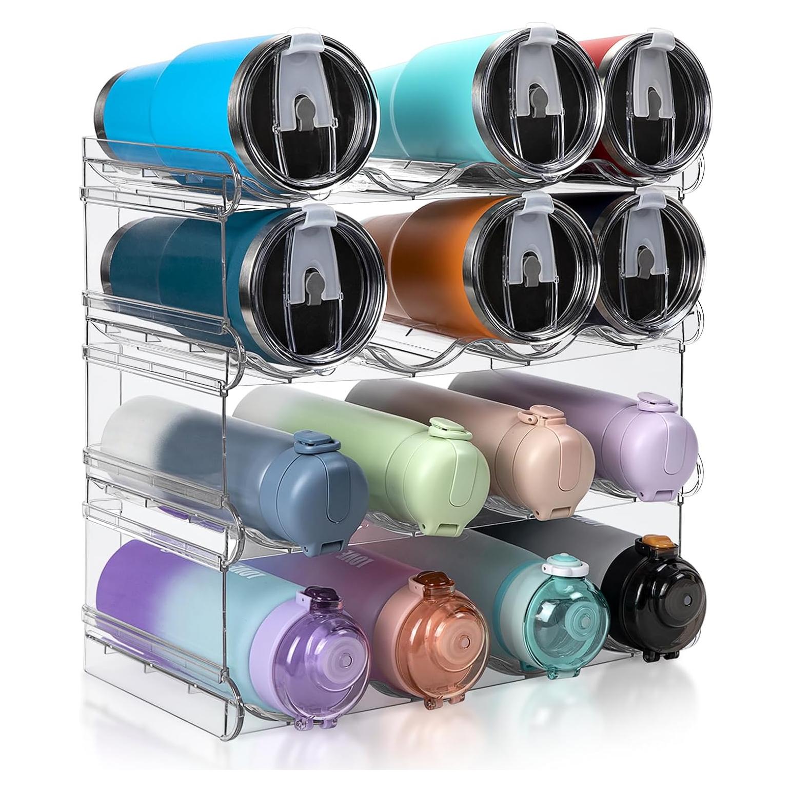 Organizador de Botellas de Agua Spospo 4 Niveles Transparente
