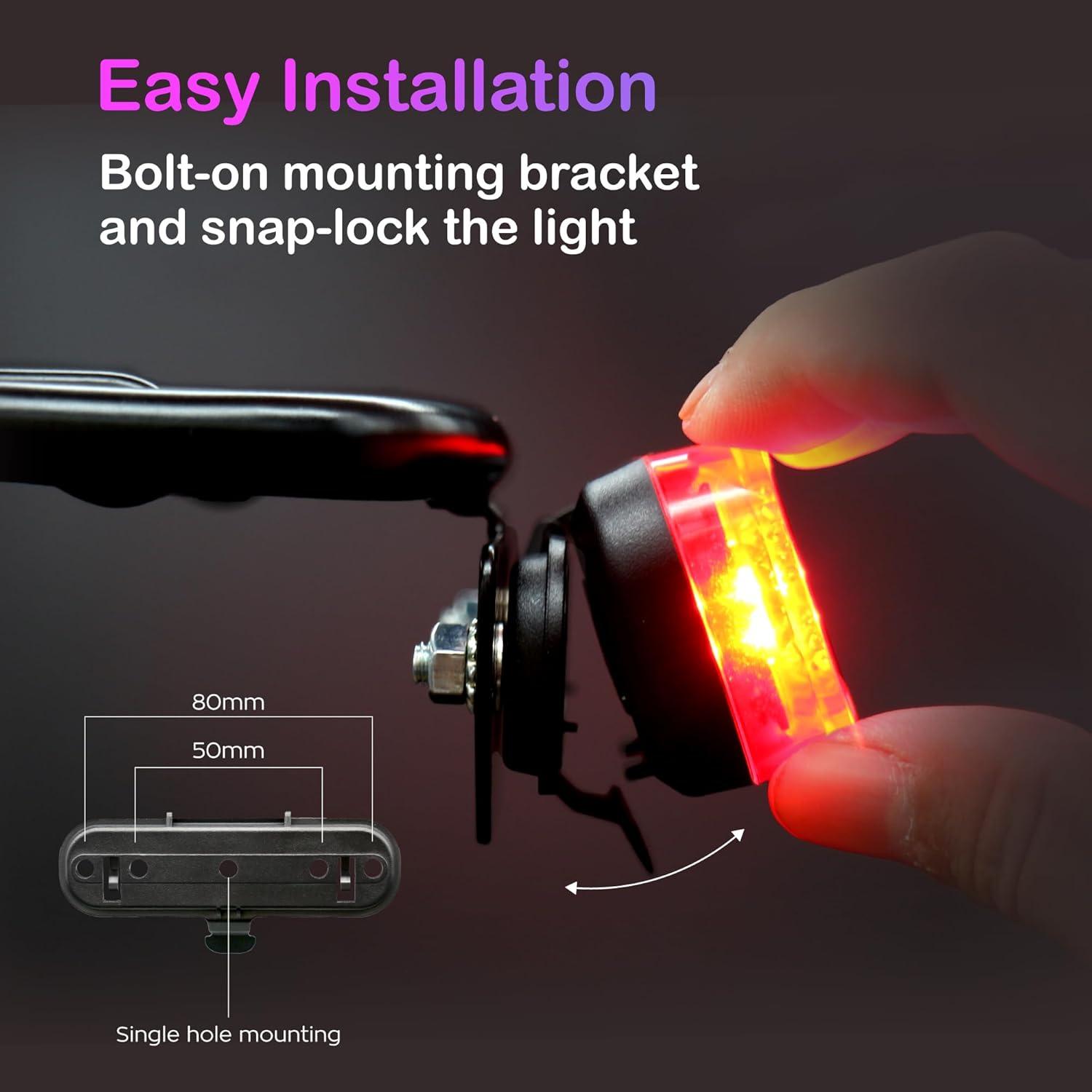 Luz Trasera BikeSpark BKS-G4R Recargable USB 50 Lúmenes