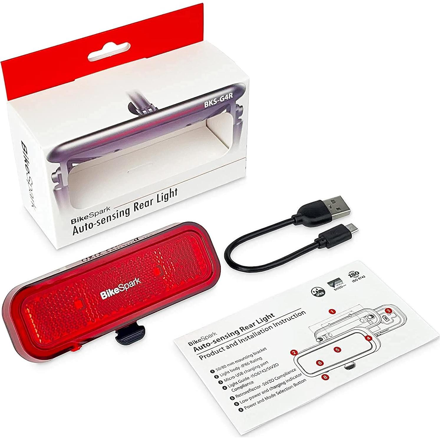 Luz Trasera BikeSpark BKS-G4R Recargable USB 50 Lúmenes