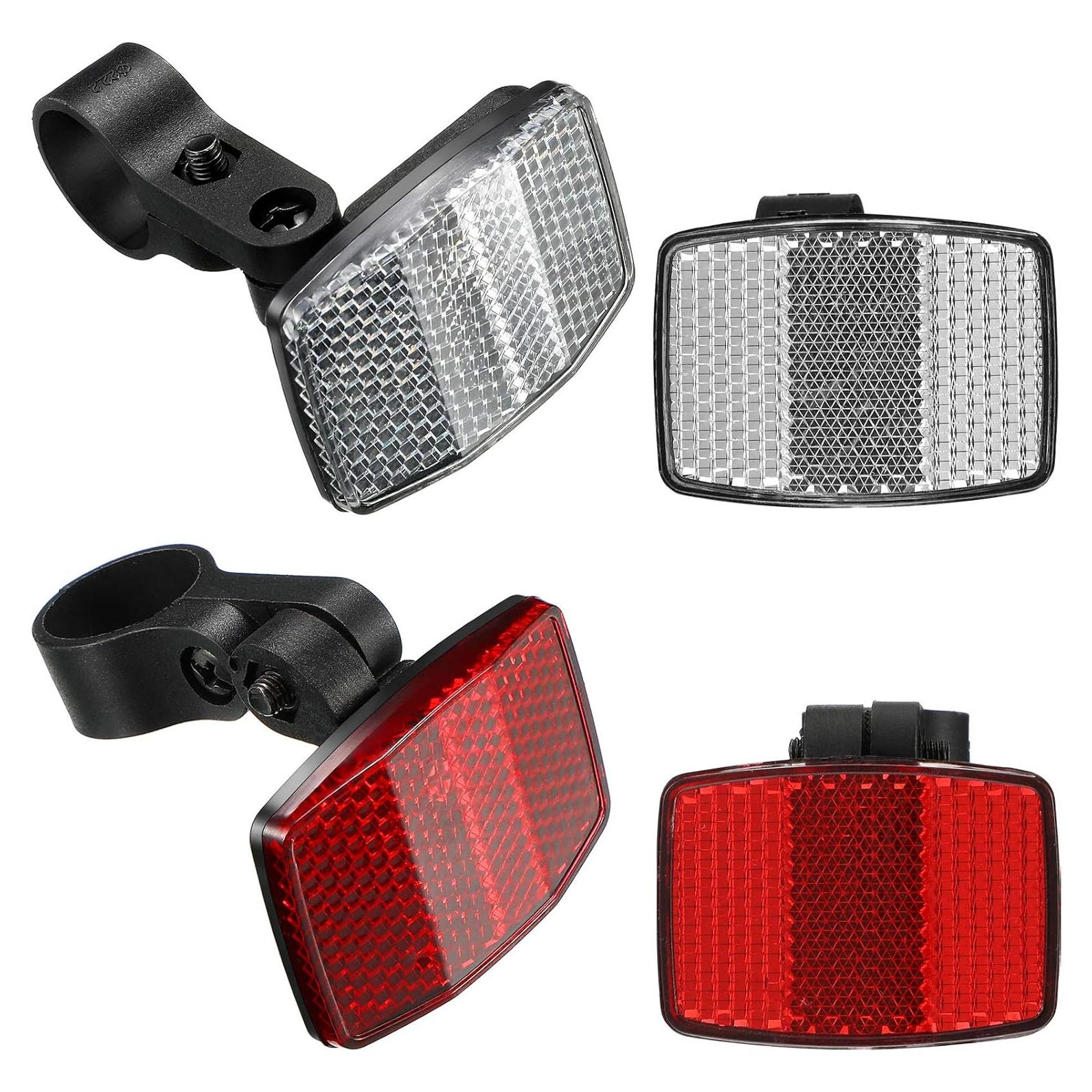 Reflectores de Bicicleta HESTYA 4 Piezas Rojos y Blancos