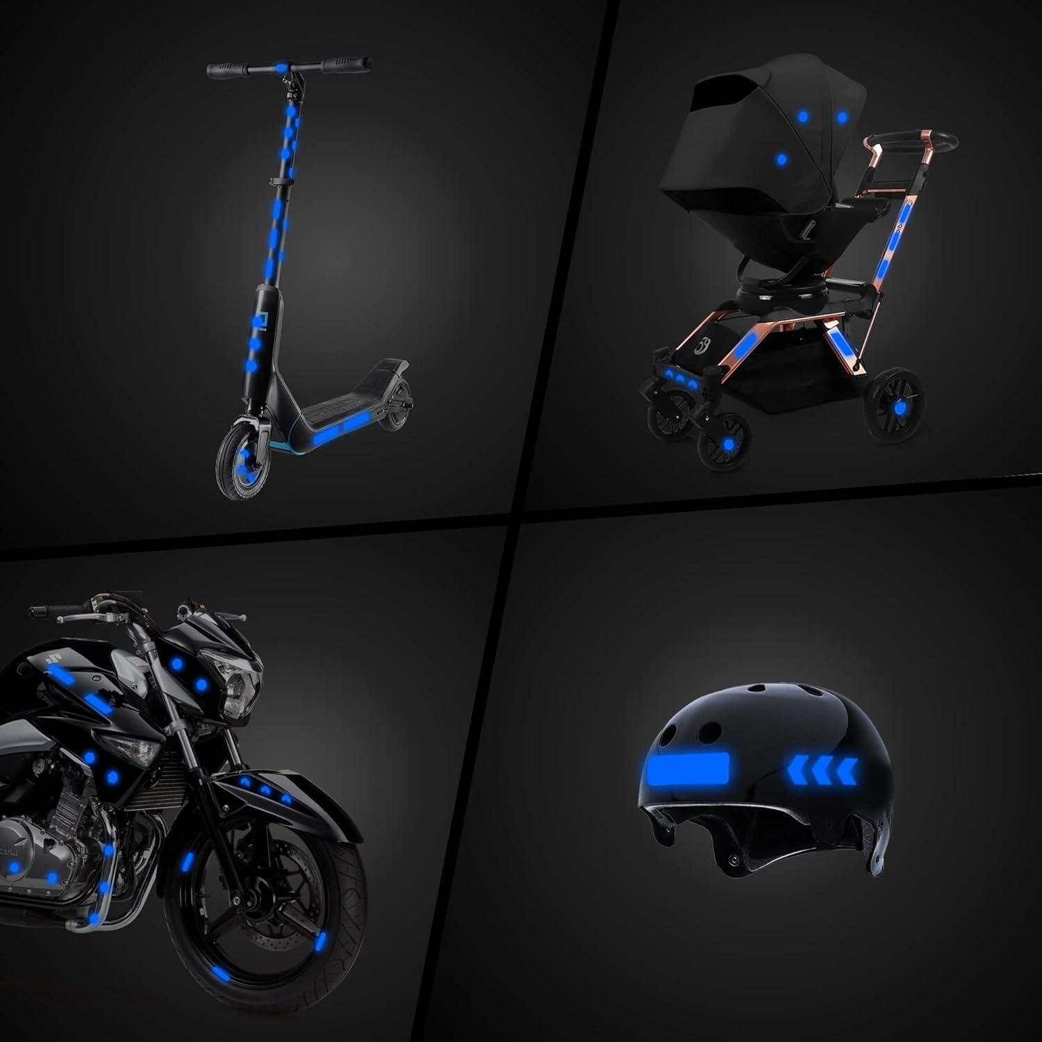 Calcomanías Reflectantes LOOM 67pcs Prism-Azul para Seguridad