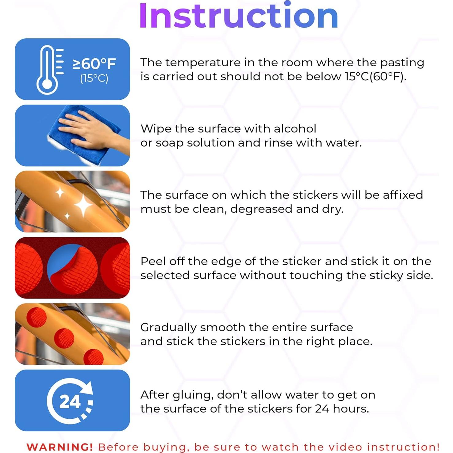 Calcomanías Reflectantes LOOM 67pcs Prism-Azul para Seguridad
