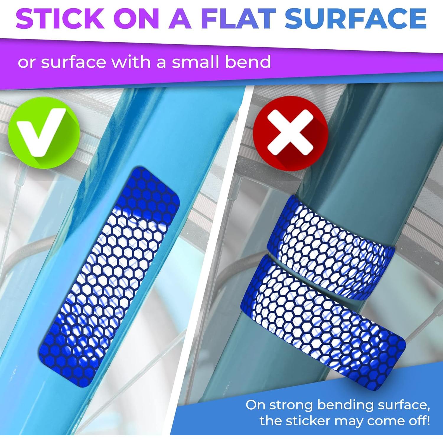 Calcomanías Reflectantes LOOM 67pcs Prism-Azul para Seguridad