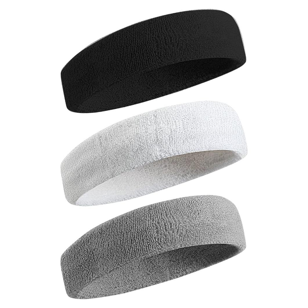 BEACE Banda de Sudor Deportiva Unisex - Algodón Terry 3PCS