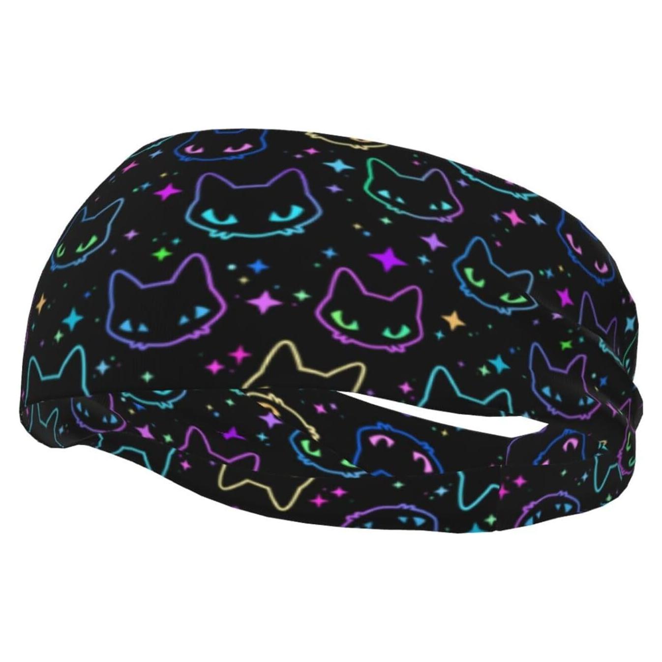 Cinta para la cabeza deportiva Bassyil unisex negra absorbente