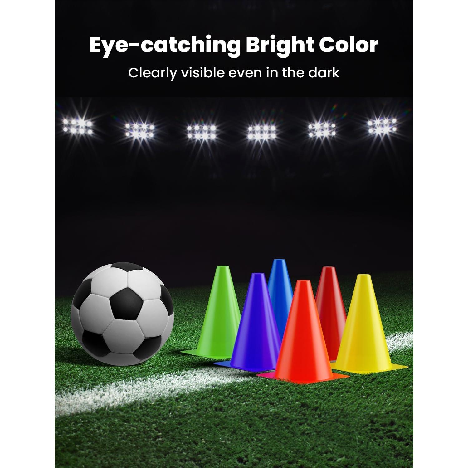 Conos de Fútbol GHB 7" y 9" Paquete de 24 para Entrenamiento