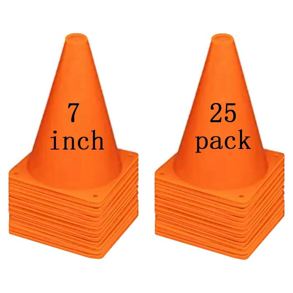 Conos de Fútbol YOQXHY 18 cm Naranja 25 Piezas con Bolsa