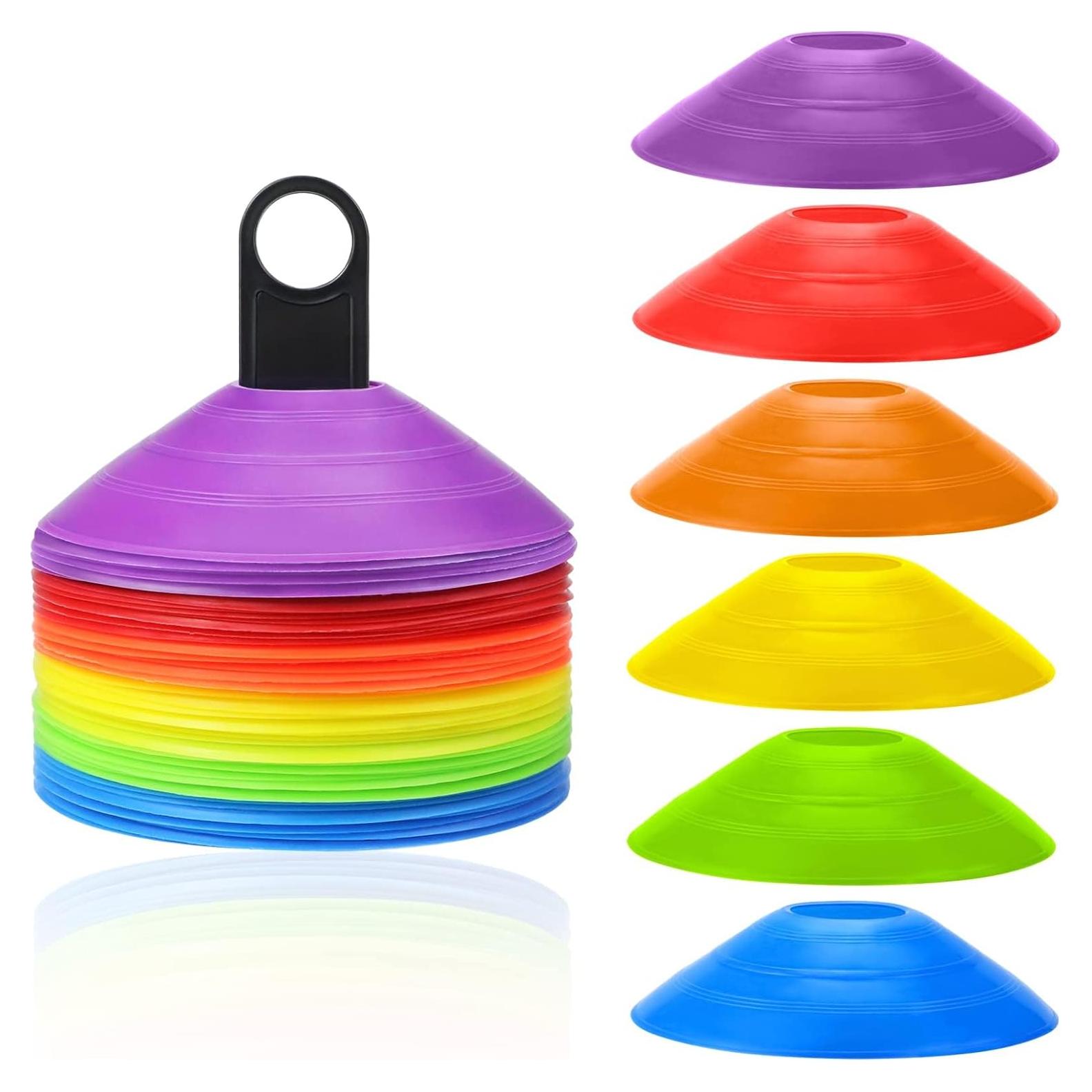 60 Conos de Agilidad Faxco para Entrenamiento Deportivo - 6 Colores