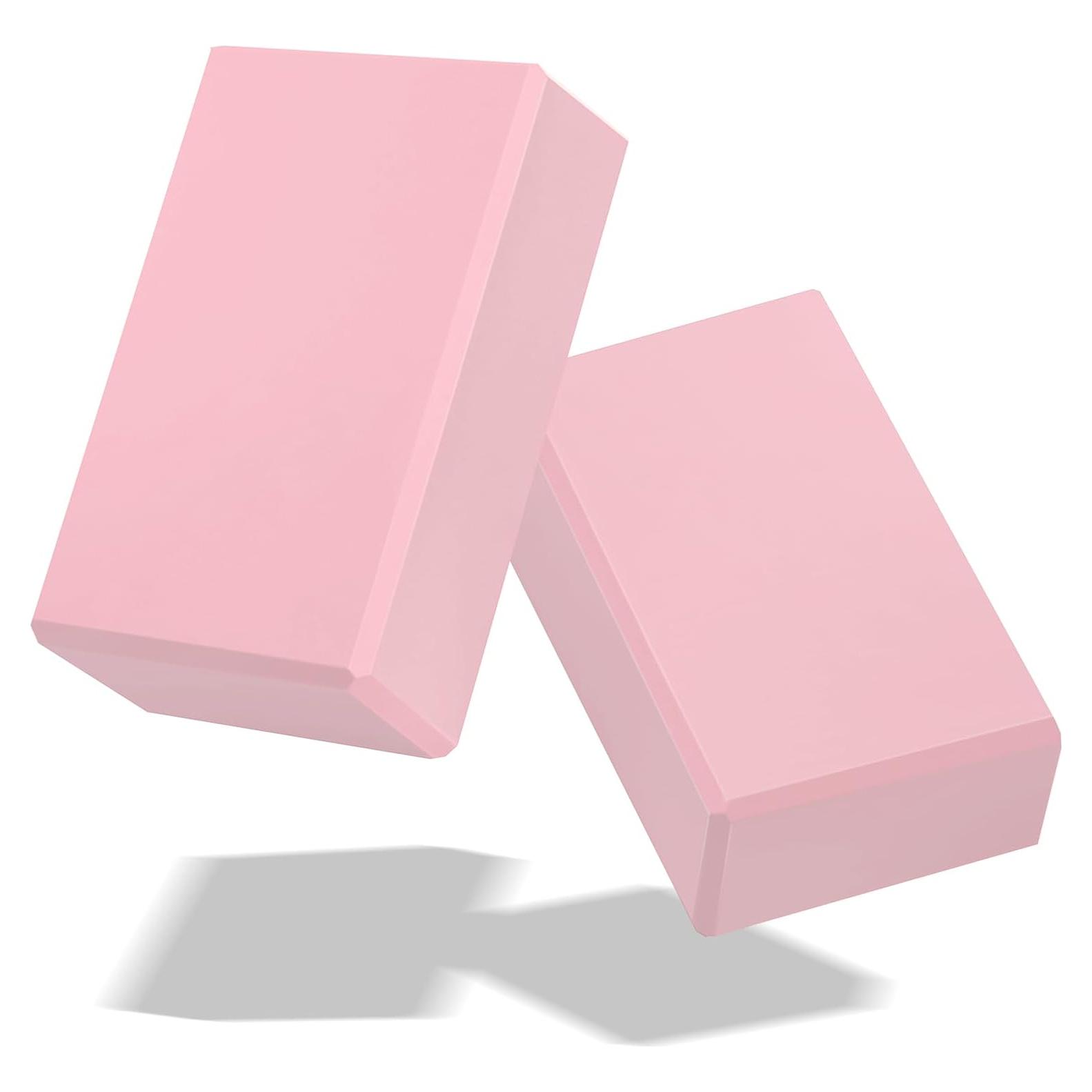 Bloques de Yoga Biguphate 2 Pack EVA Antideslizantes Rosa
