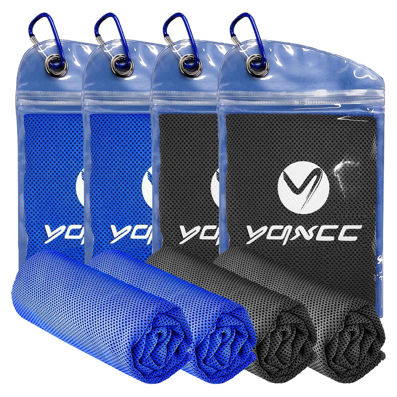 Toallas Enfriadoras YQXCC de Microfibra 4 Piezas para Yoga y Gimnasio