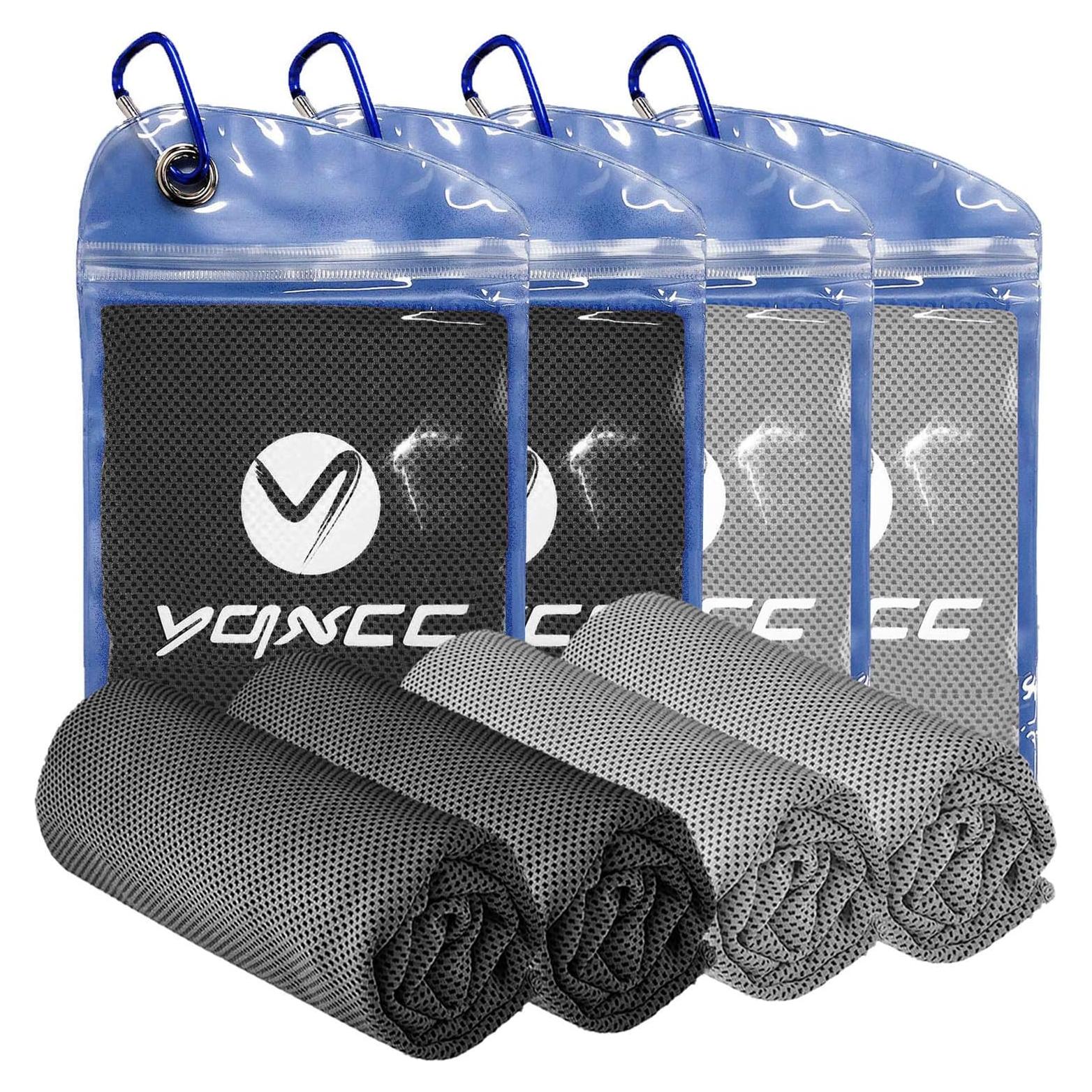 Toallas Enfriadoras YQXCC 4 Unidades Microfibra 101.6x30.5cm