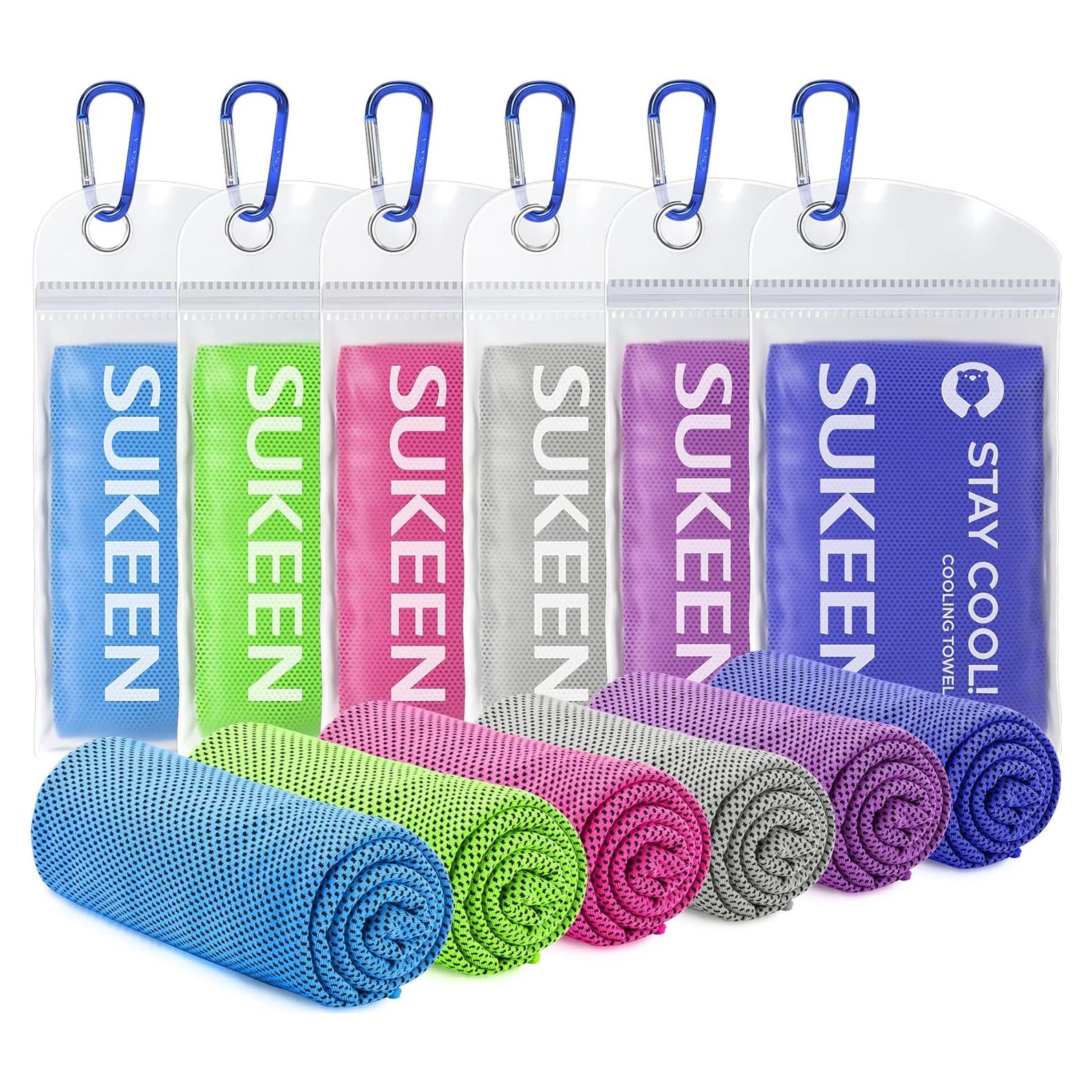 Toallas Enfriadoras Sukeen 6 Piezas 101.6x30.5cm Microfibra