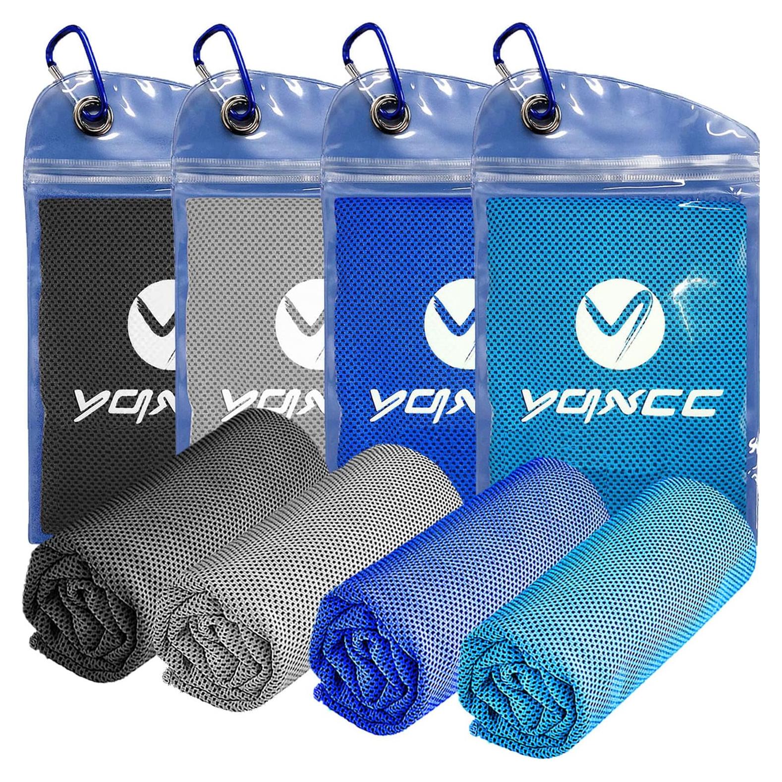 Toallas Enfriadoras YQXCC 4 Unidades Microfibra 101.6x30.5cm