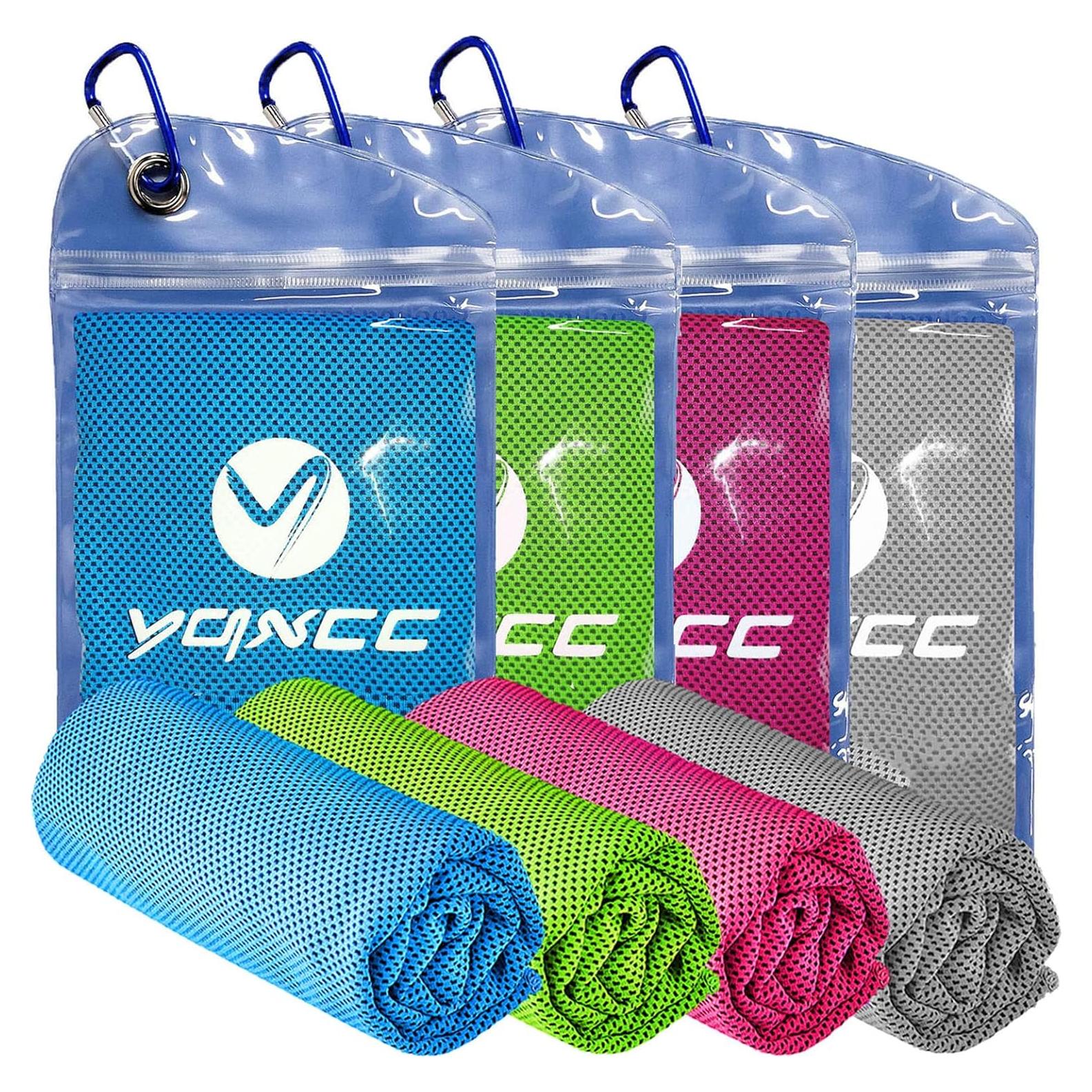 Toallas Enfriadoras YQXCC 4 Unidades Microfibra 101.6x30.5cm