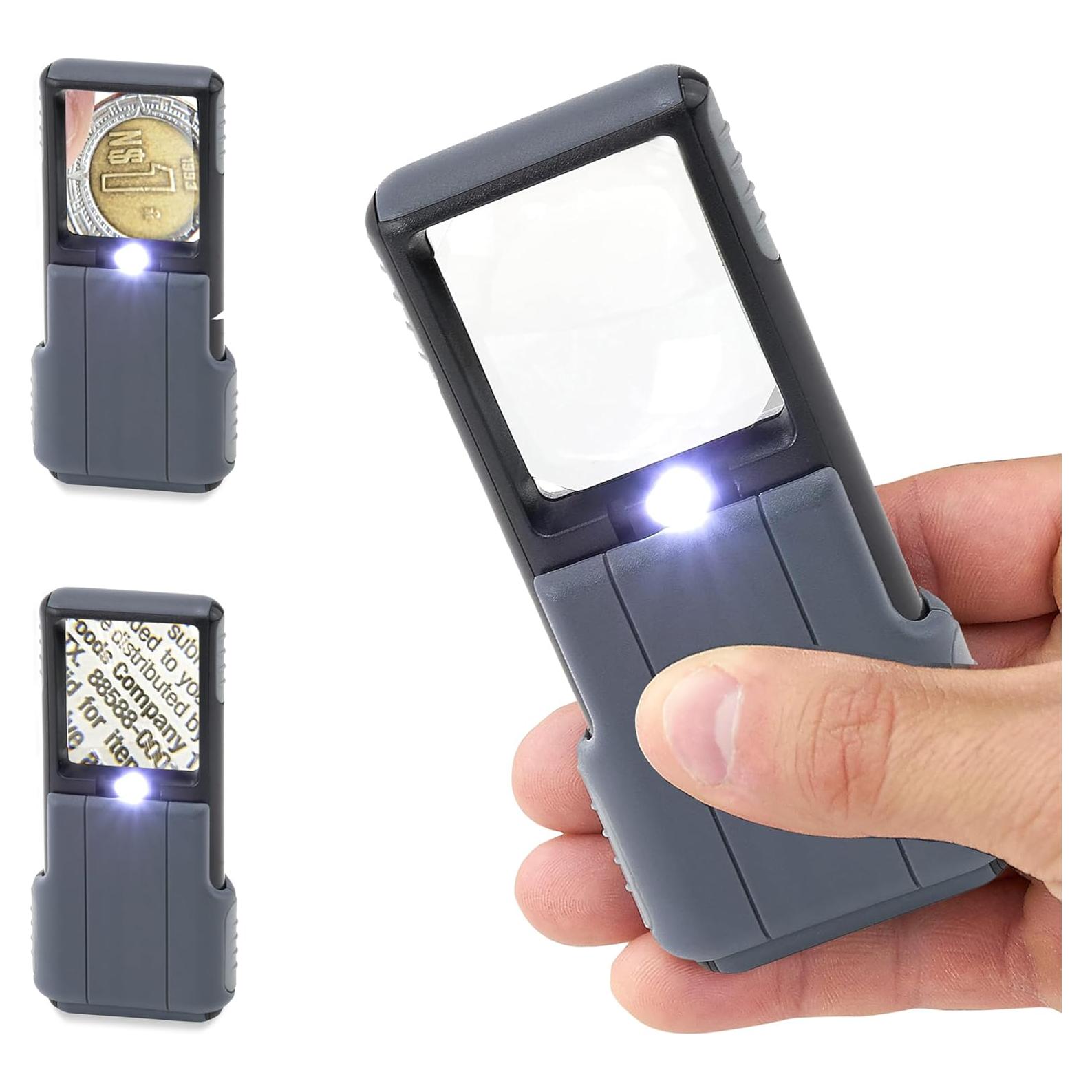 Lupa LED MiniBrite Carson PO-55, 5x, Compacta y Portátil