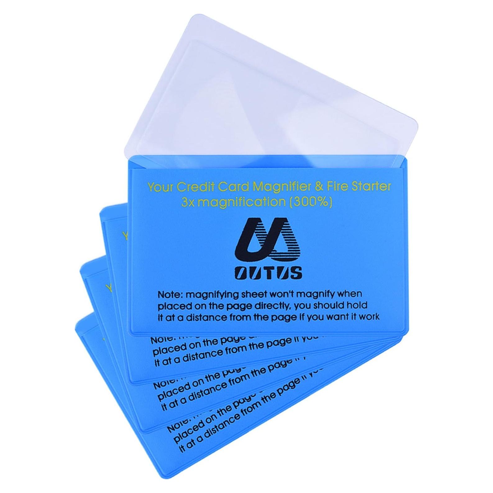 Lupa de Cartera Outus 4 Pack PVC 300% Aumento 5.5x8.2cm