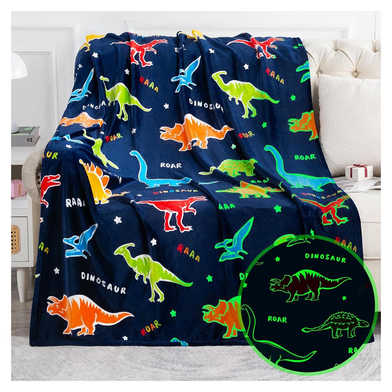 Manta Brillante Dinosaurio Jekeno 130x150 cm Suave