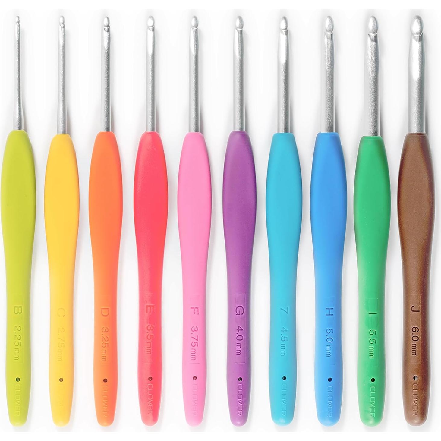 Juego de Ganchillos Amour Clover, 10 Tamaños de Aluminio