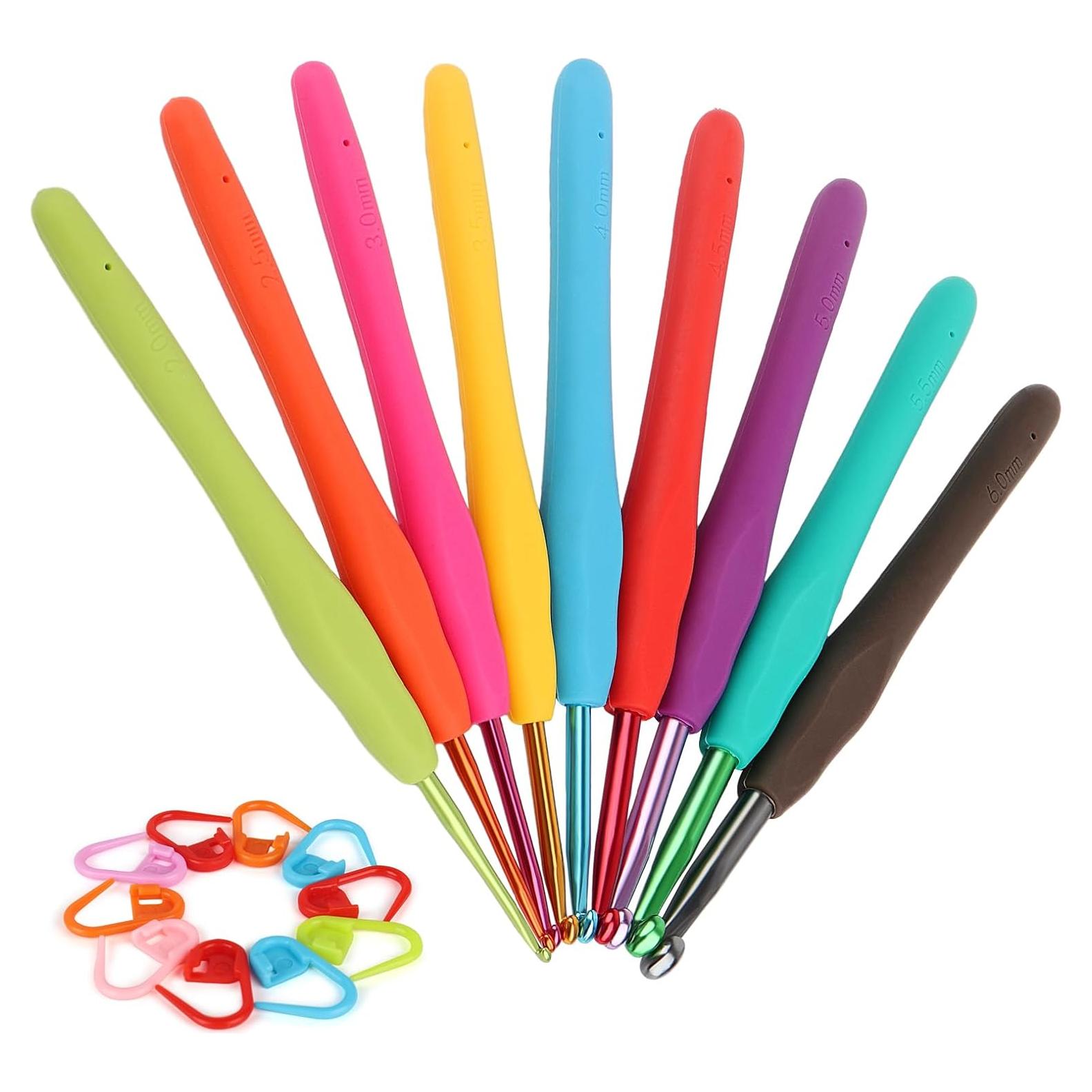 Set de Ganchillos Ergonómicos Coopay 19PCS 2-6mm para Tejer