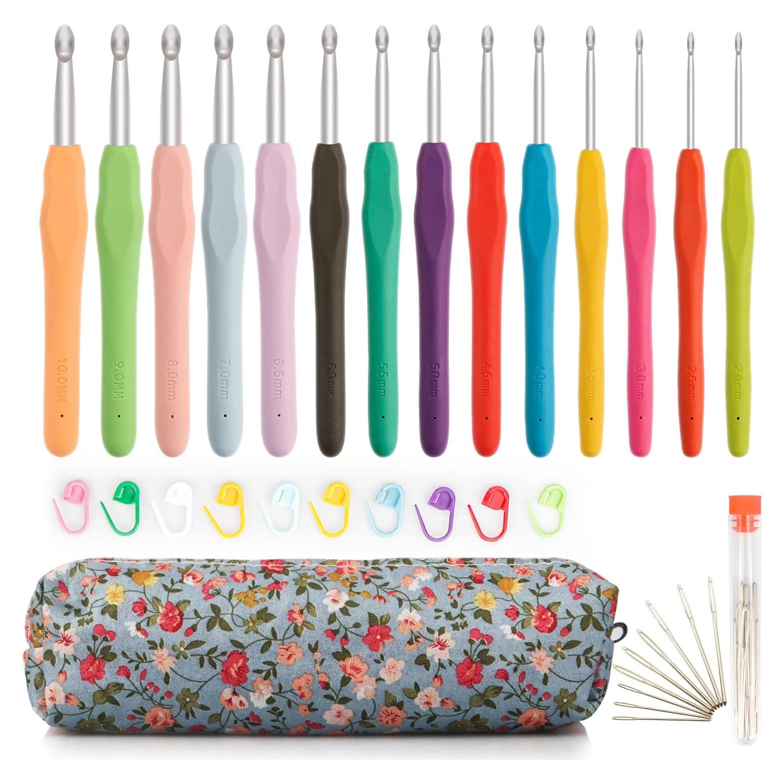 Conjunto de Ganchillos OWill 14 Piezas Ergonómicos Multicolor