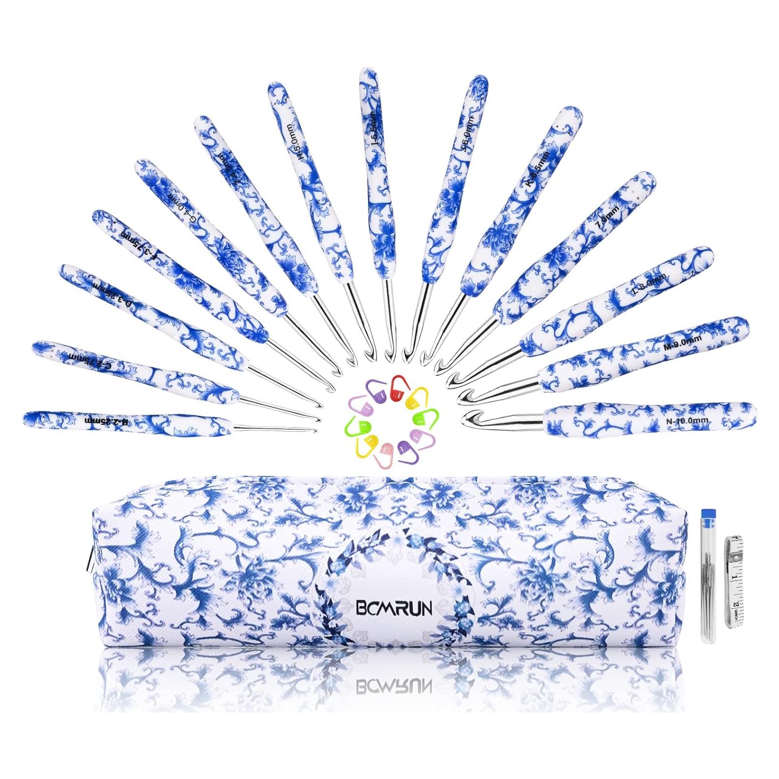 Conjunto de Ganchos de Crochet BCMRUN 14 Tamaños Ergonomicos