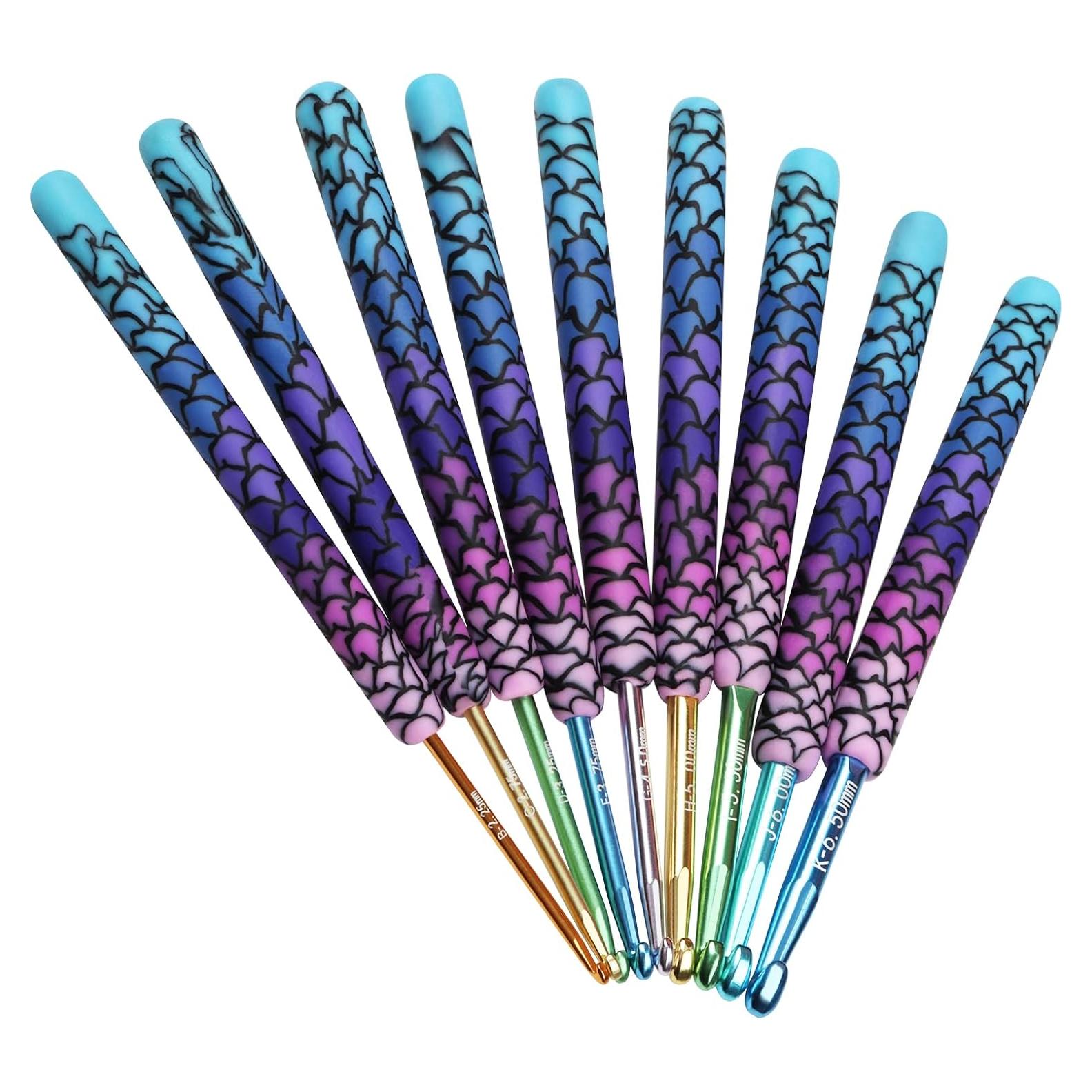 Set de Ganchos de Crochet Coopay, 9 Tamaños 2.25-6.5mm