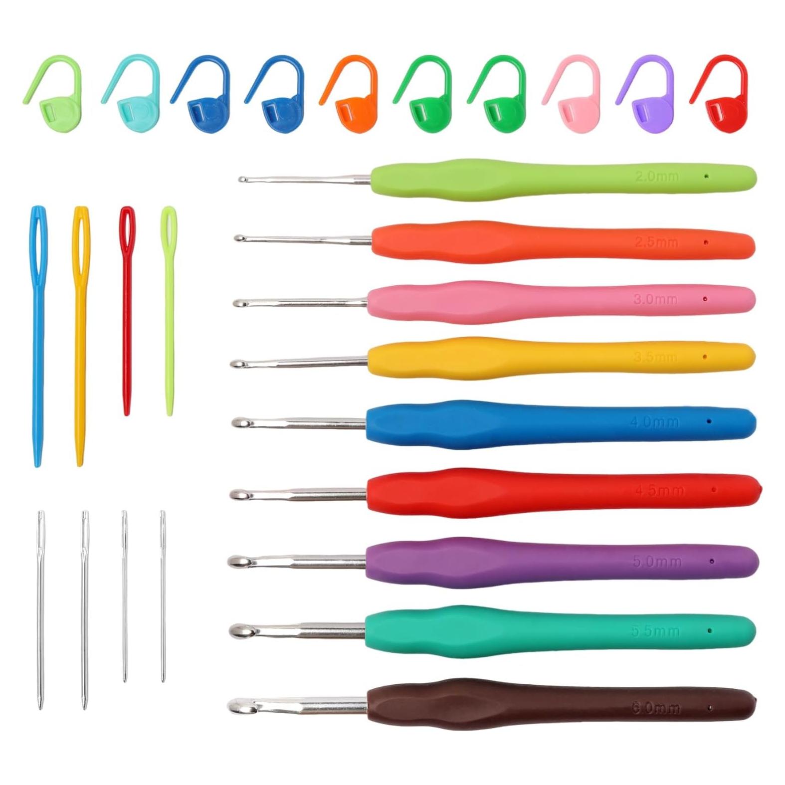 Juego de Ganchillos Ergonómicos Flickzo 9 Piezas 2-6mm