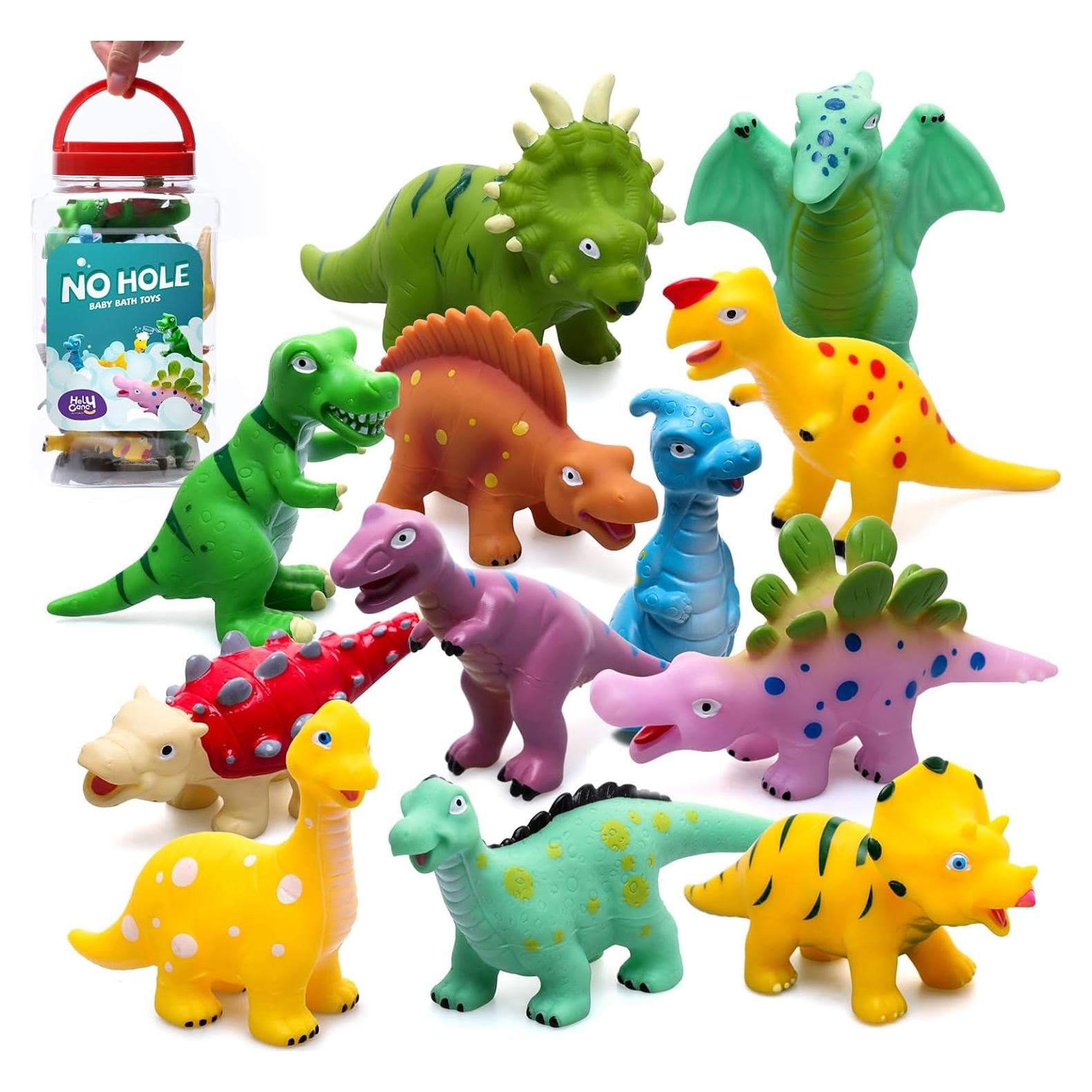 Juguetes de Baño Dinosaurios Hely Cancy 12 Piezas Sin Agujeros