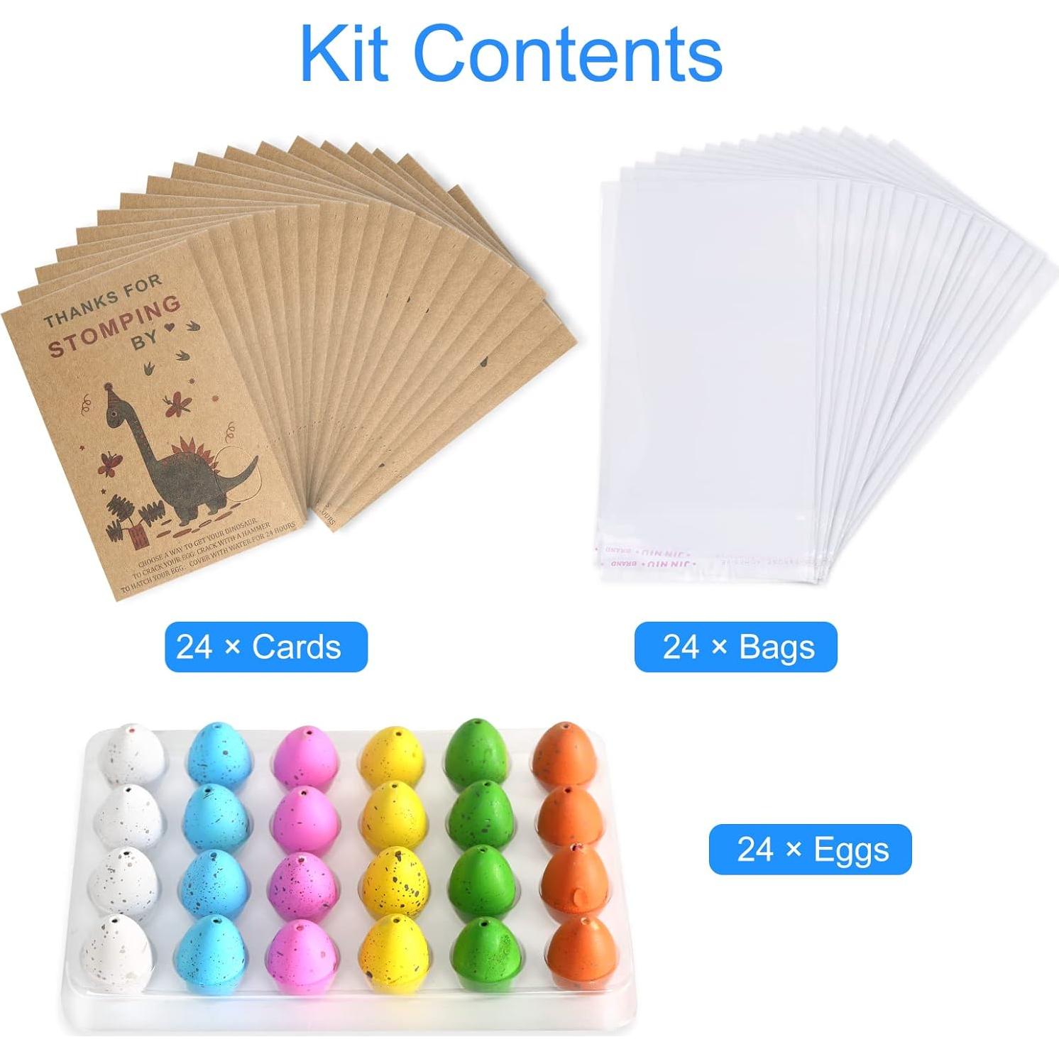 Suministros Fiesta Dinosaurios FASBET 24 Huevos y Tarjetas