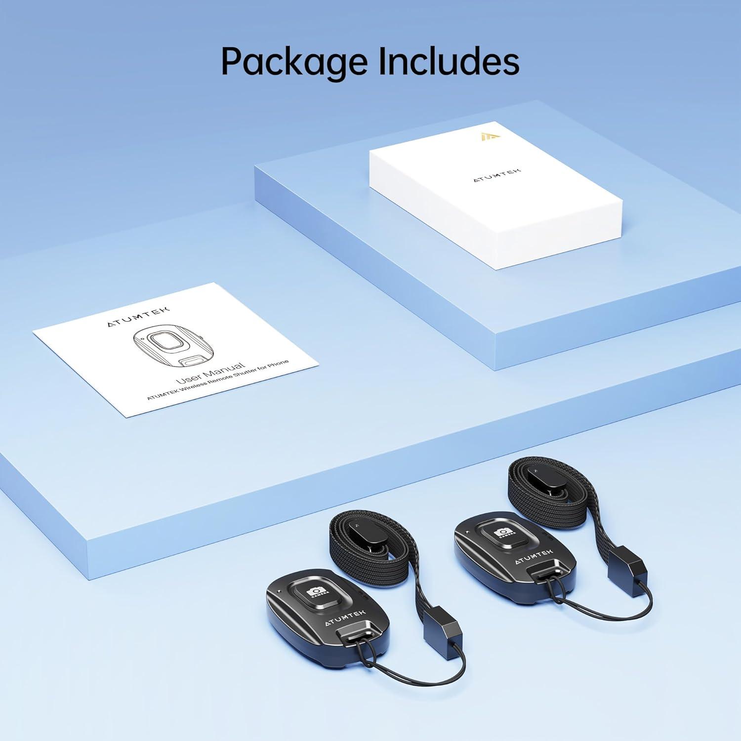 Disparador Remoto Inalámbrico ATUMTEK para Cámara - Negro