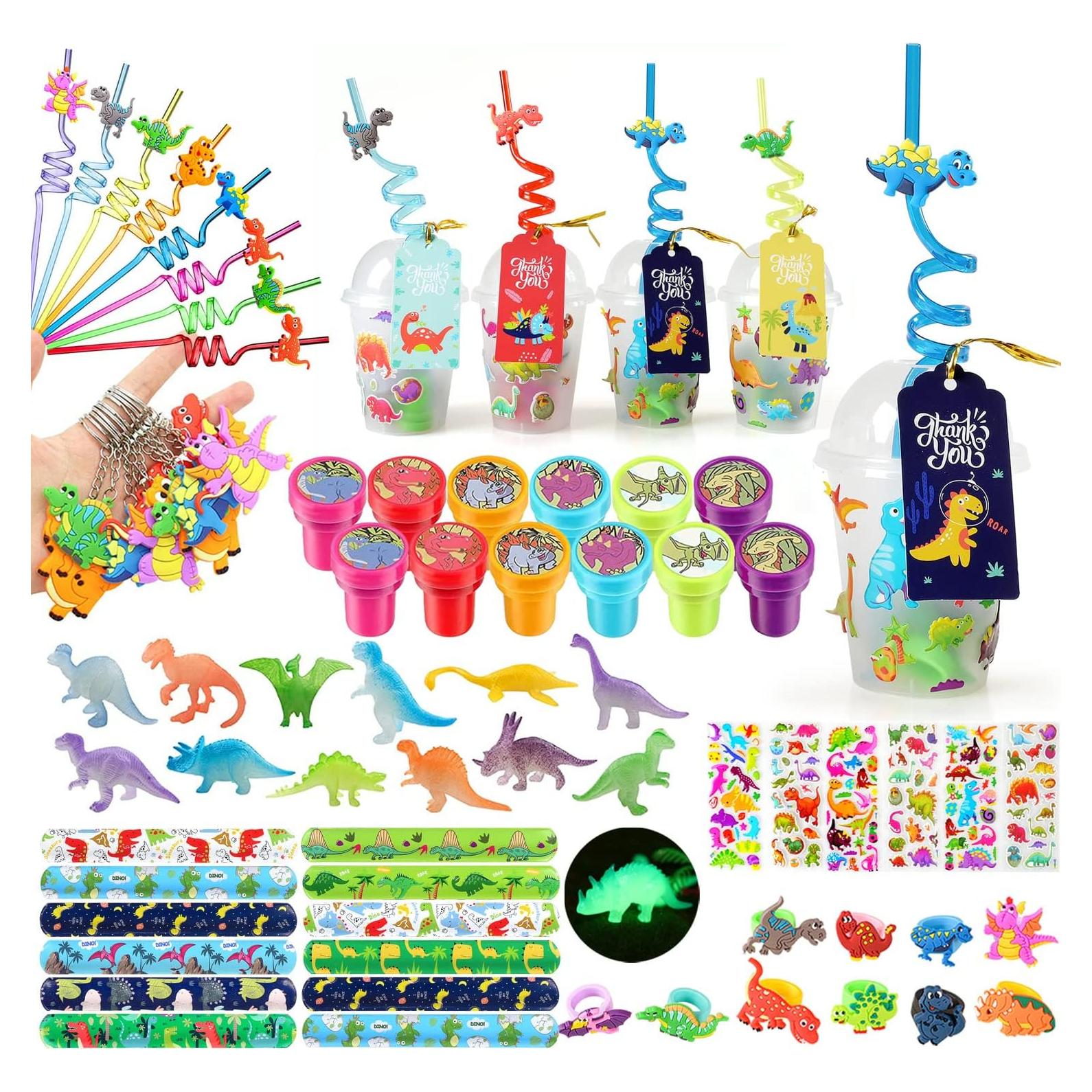 Favoritos de Fiesta de Dinosaurios MOVINPE - 12 Vasos Reutilizables