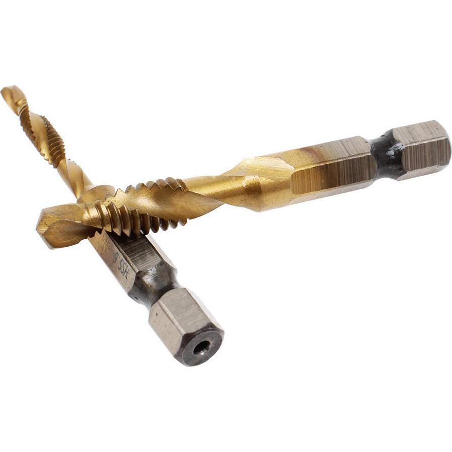 Juego de Brocas y Machos de Titanio AUTOTOOLHOME 6 Piezas