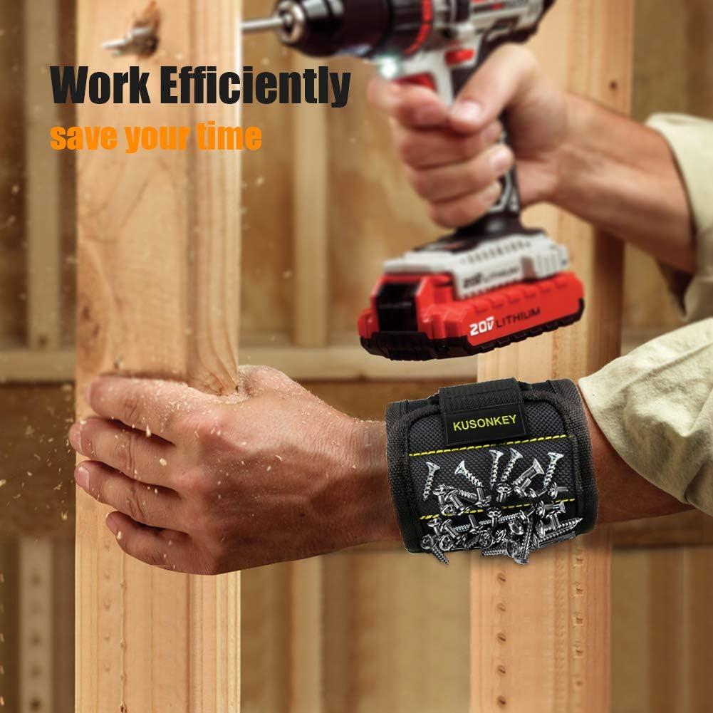 Pulsera Magnética KUSONKEY para Tornillos y Clavos - Negro